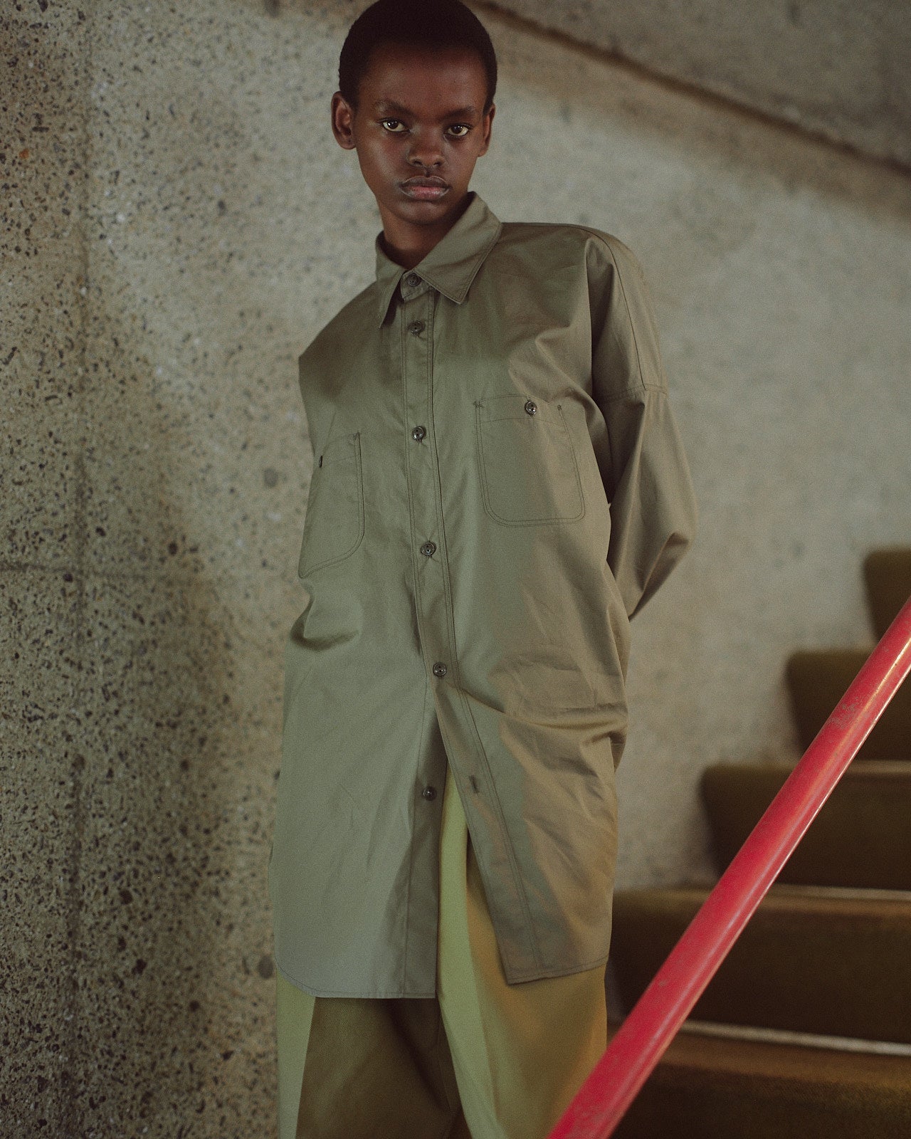 ULTRA LIGHT ALL WEATHER CLOTH LONG TENT SHIRT, Sage Green