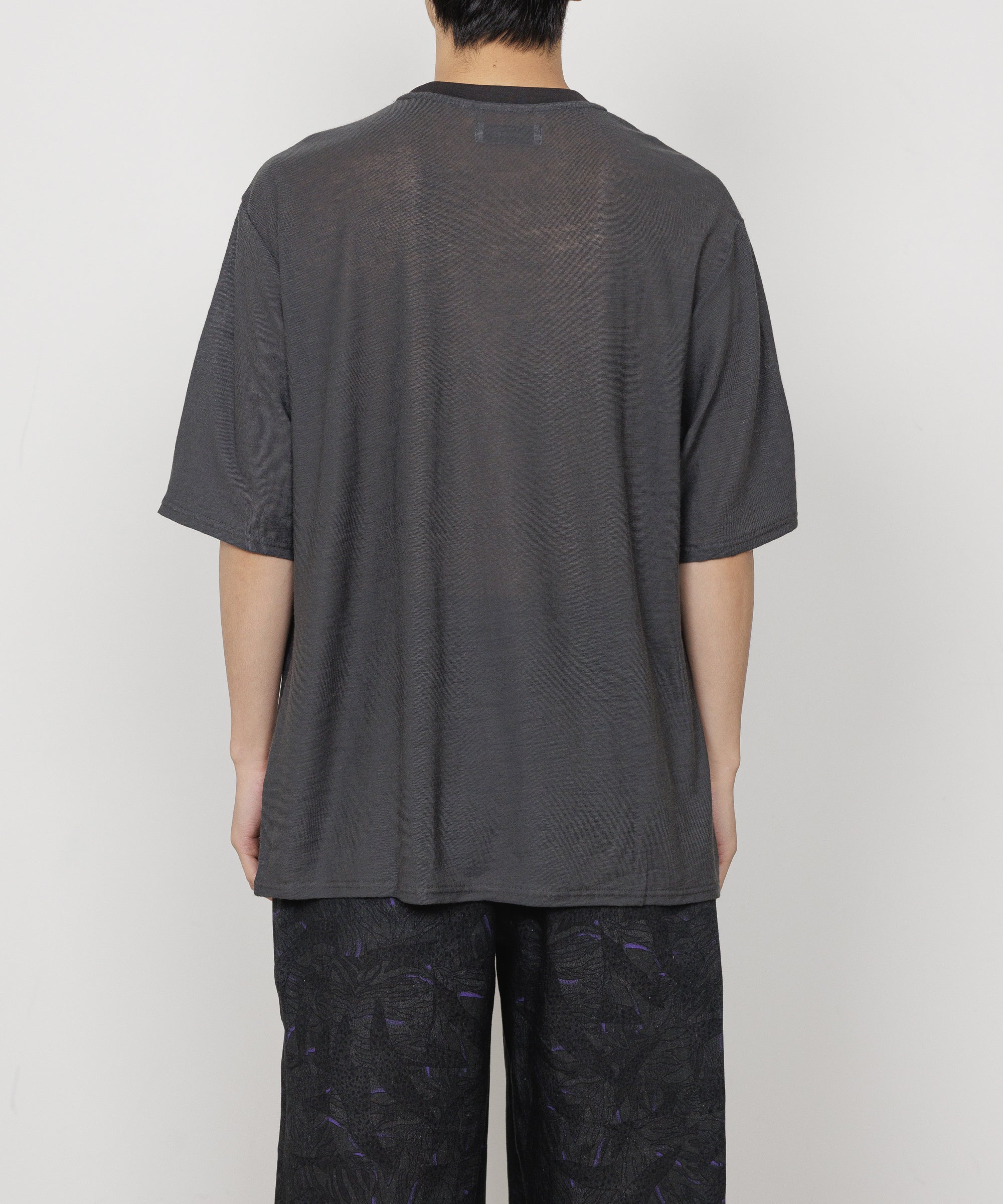 RAMIE KNIT CREW NECK TEE, M.Gray