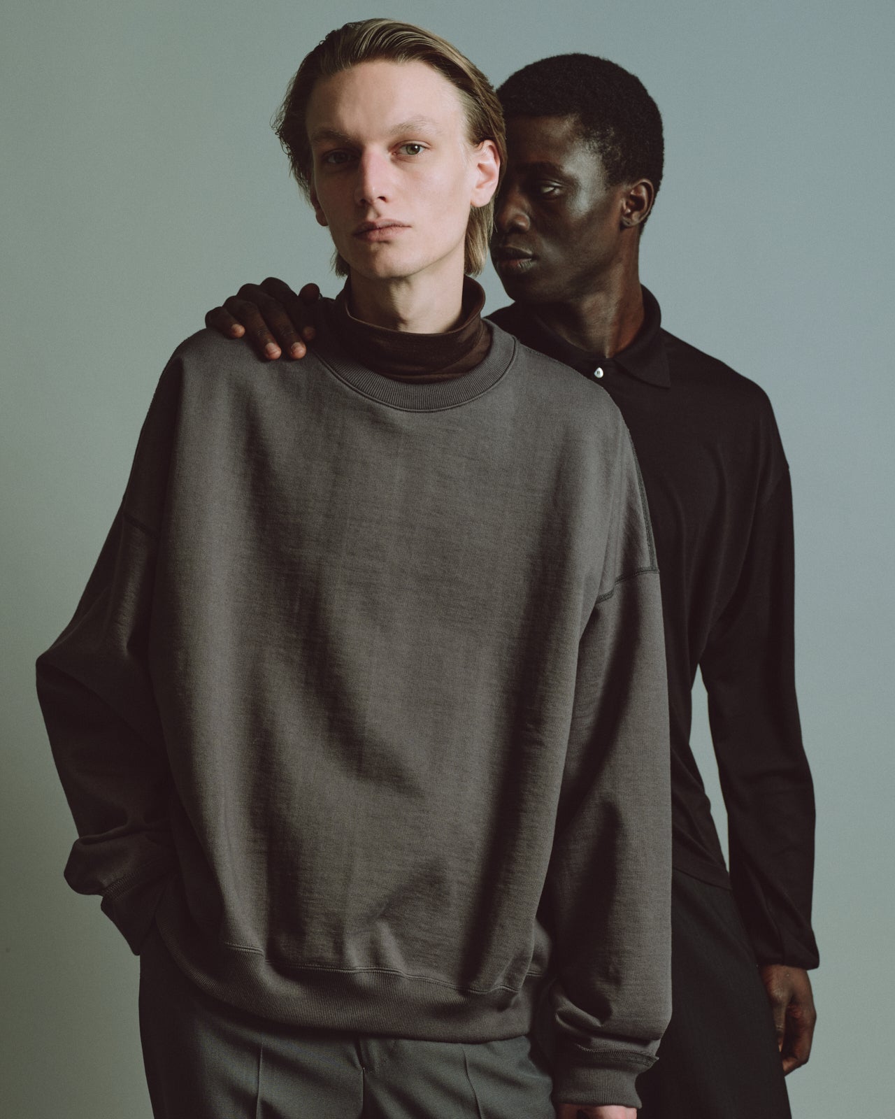 スーパー160'sウール 防縮天竺 / ロングスリーブタートルネック, Olive Drab