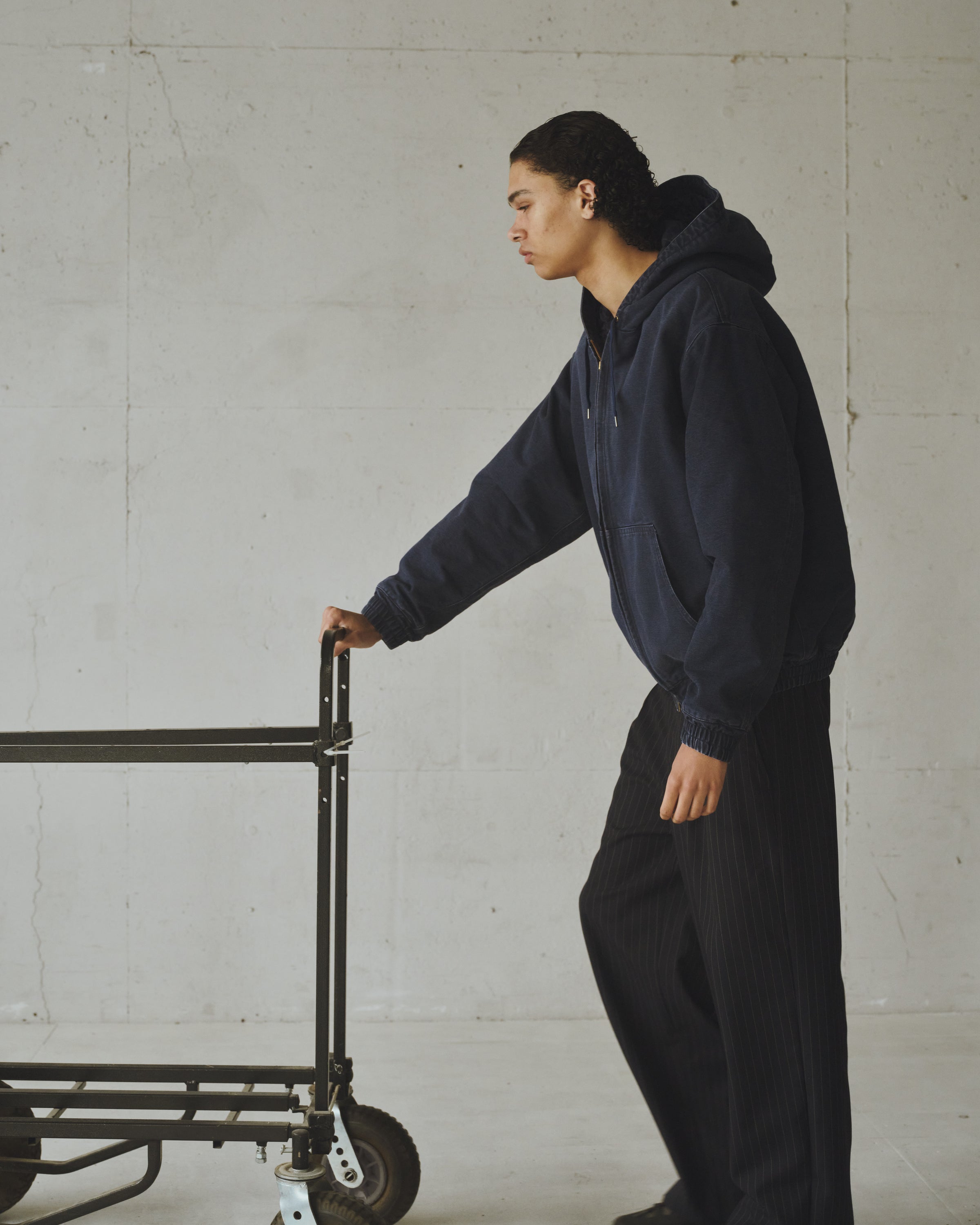 ORGANIC COTTON DUCK WORKERS PARKA, Navy