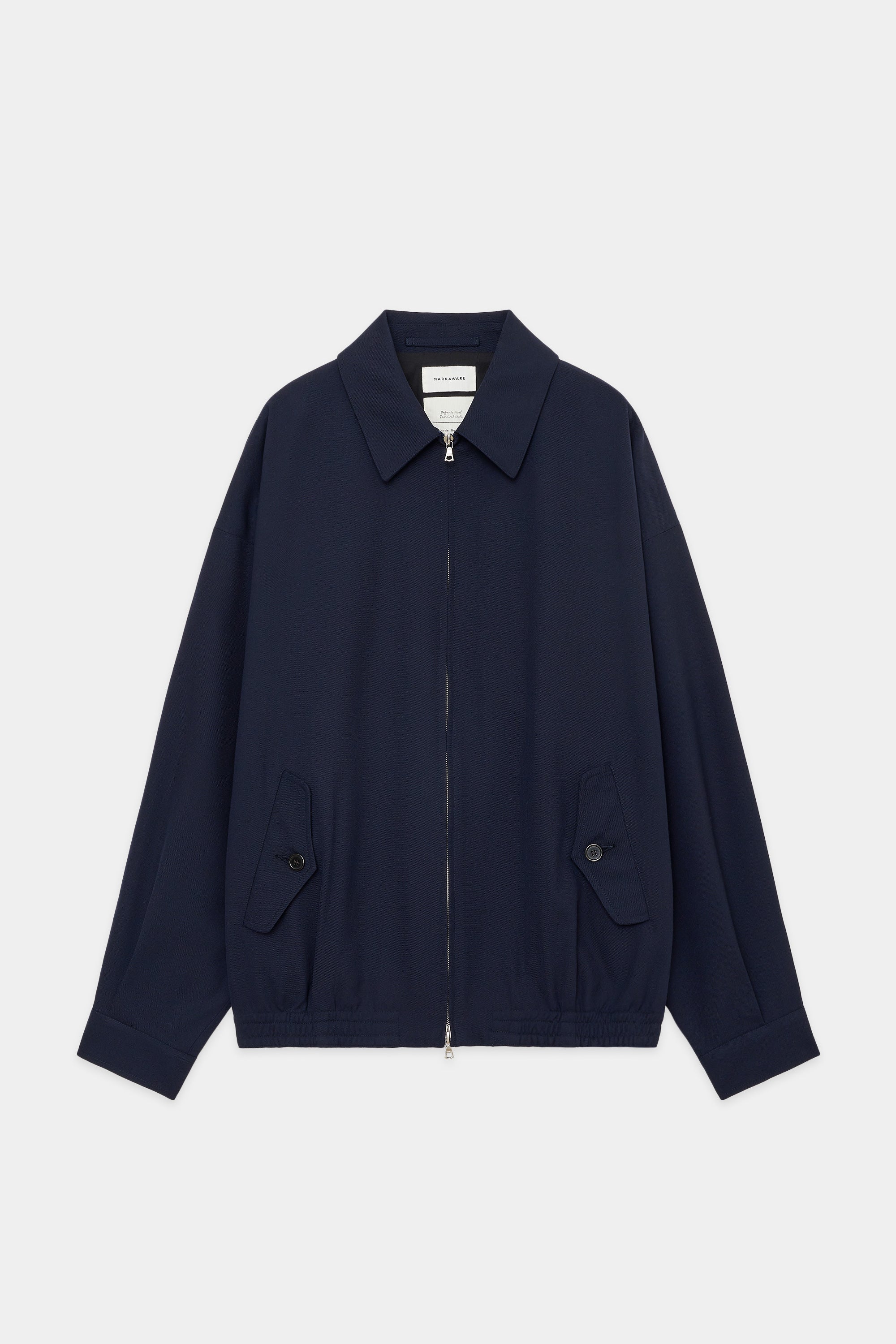ORGANIC WOOL SURVIVAL CLOTH WIDE SPORTS JACKET, Navy
