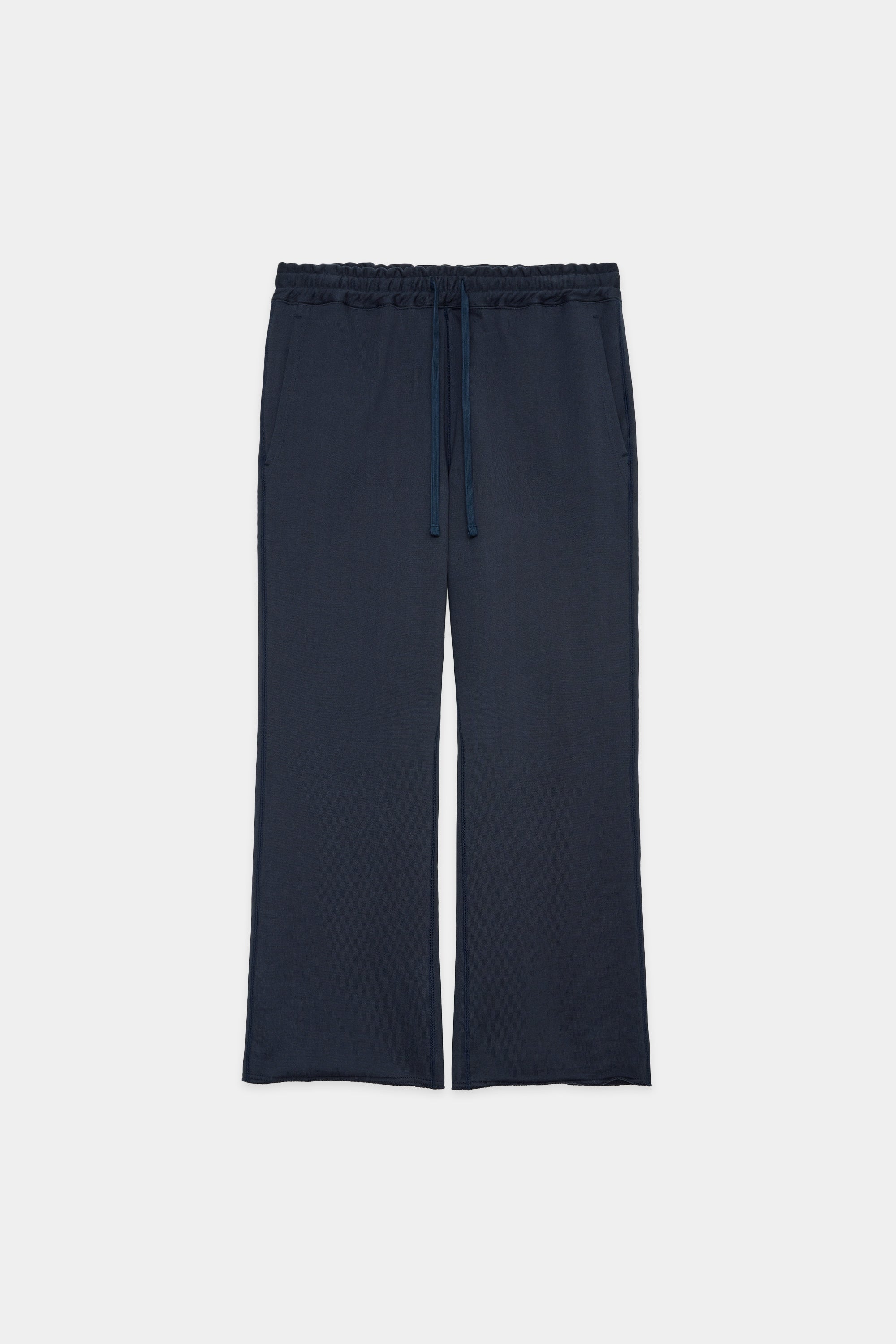 ORGANIC COTTON HEAVY FLEECE FLARED GYM PANTS, Navy