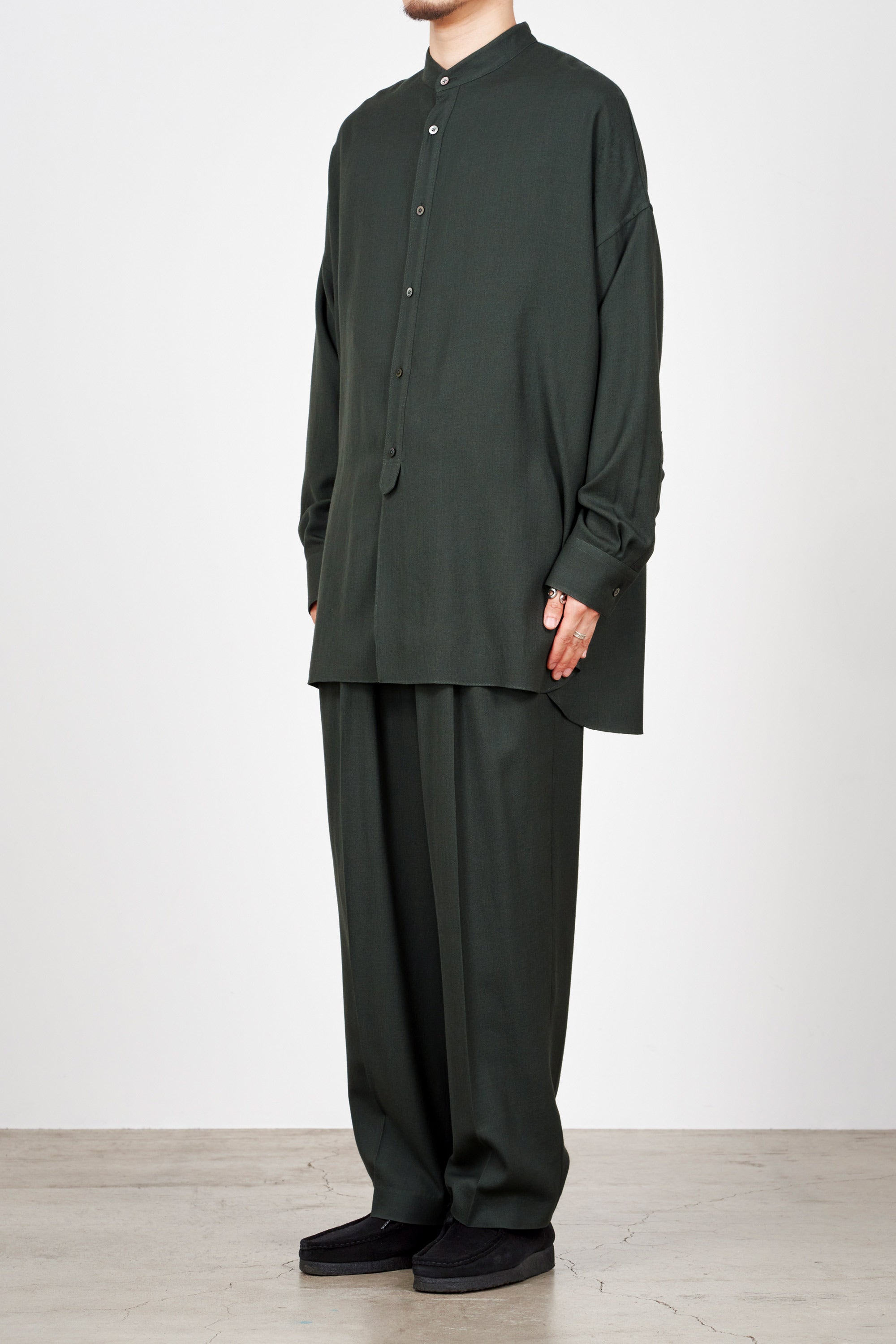 2/72 ORGANIC WOOL VIYELLA PAJAMA SHIRT, Blue Gray