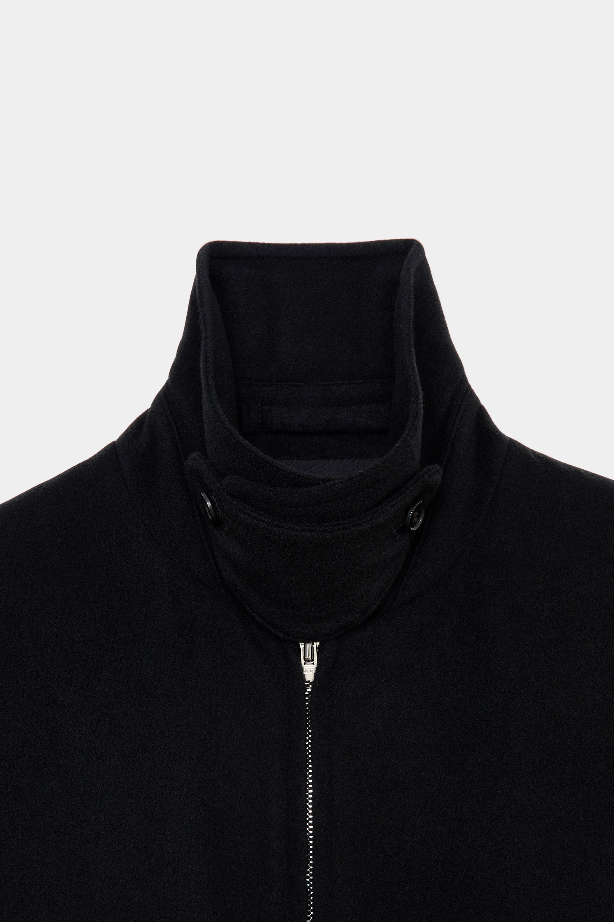 CASHMERE FLANNEL CASHMERE WORK JACKET, Black