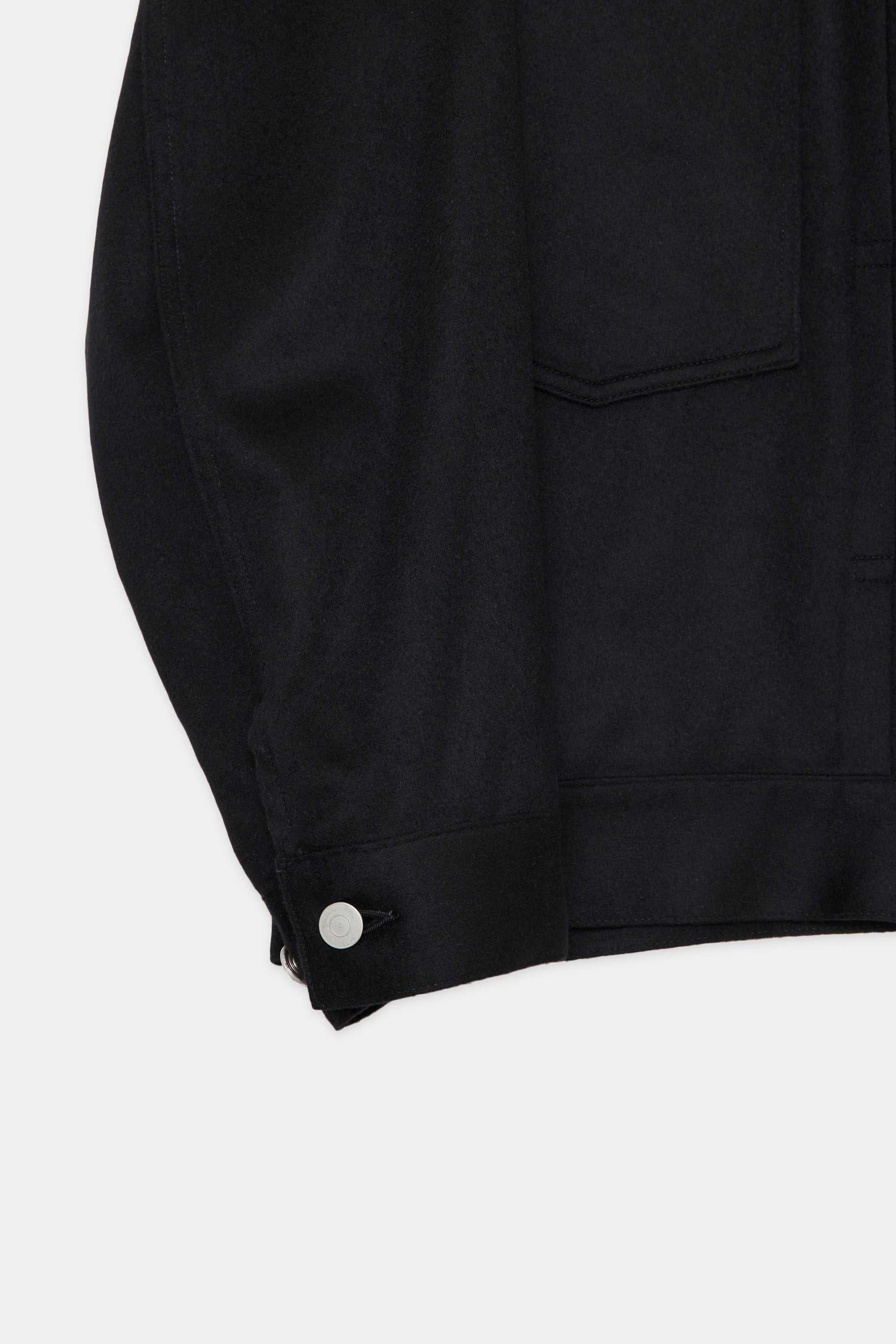 CASHMERE FLANNEL MINER JACKET ,Black