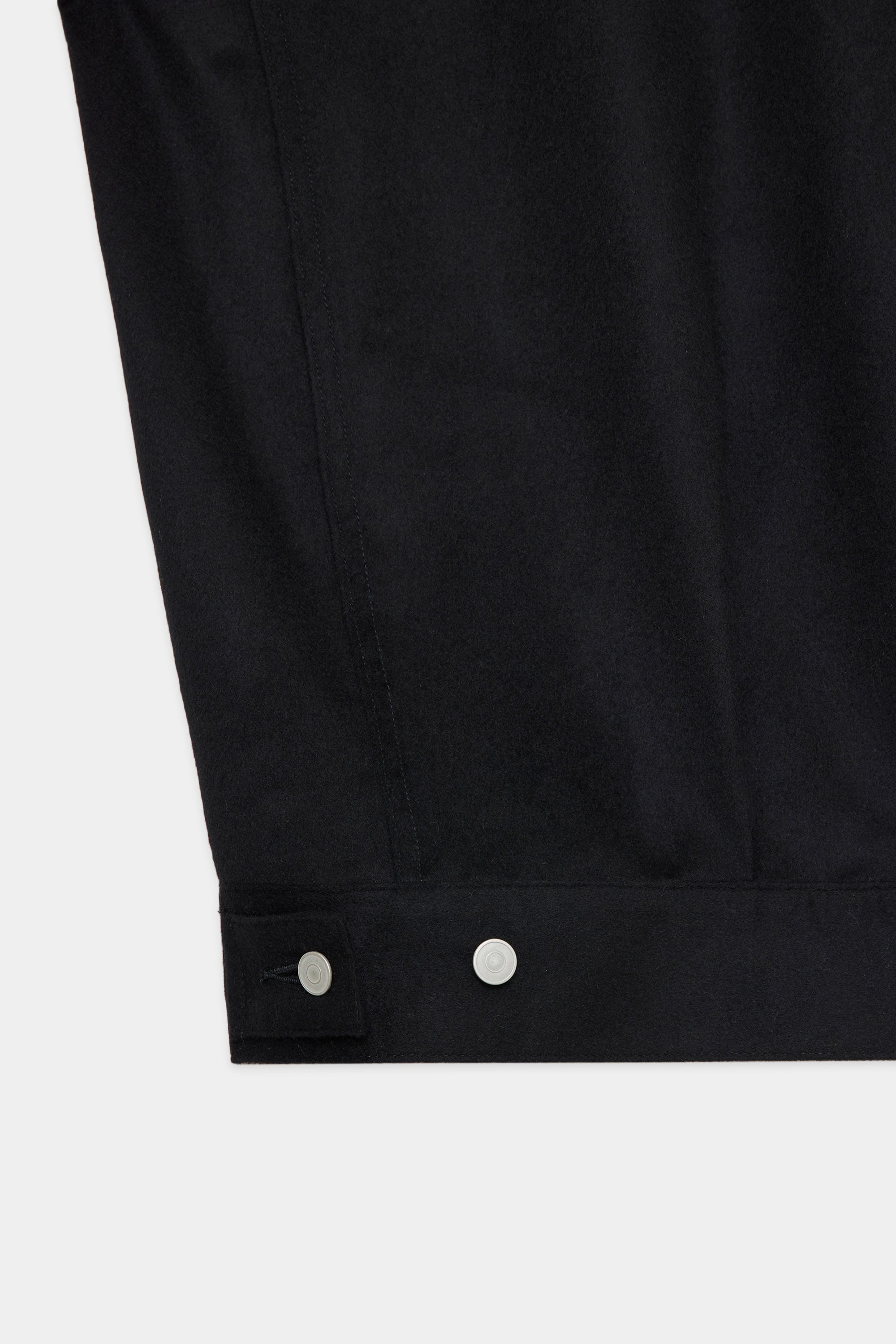 CASHMERE FLANNEL MINER JACKET ,Black