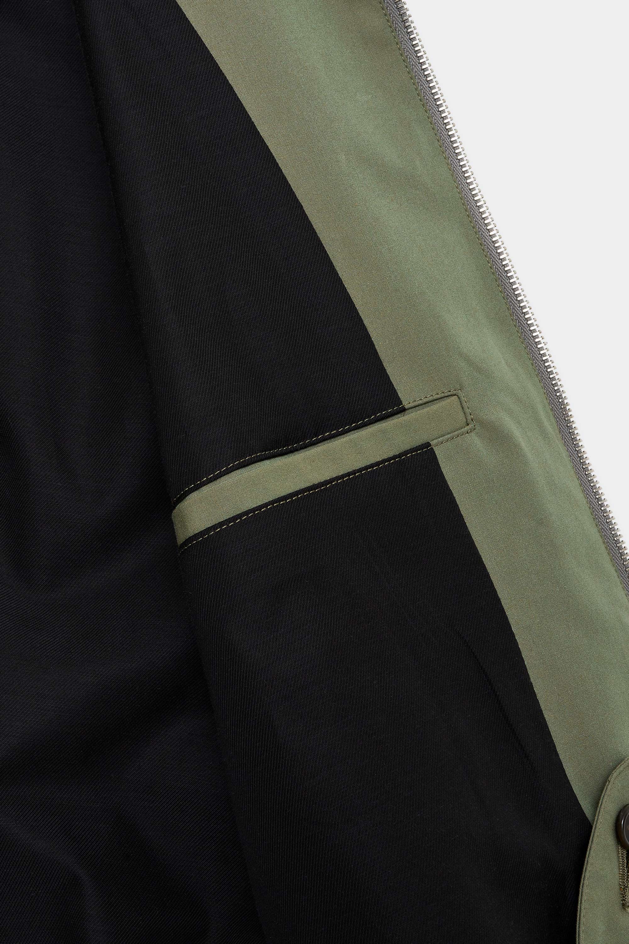 ORGANIC COTTON LIGHT ALL WEATHER CLOTH WIDE SPORTS JACKET, Moss Green