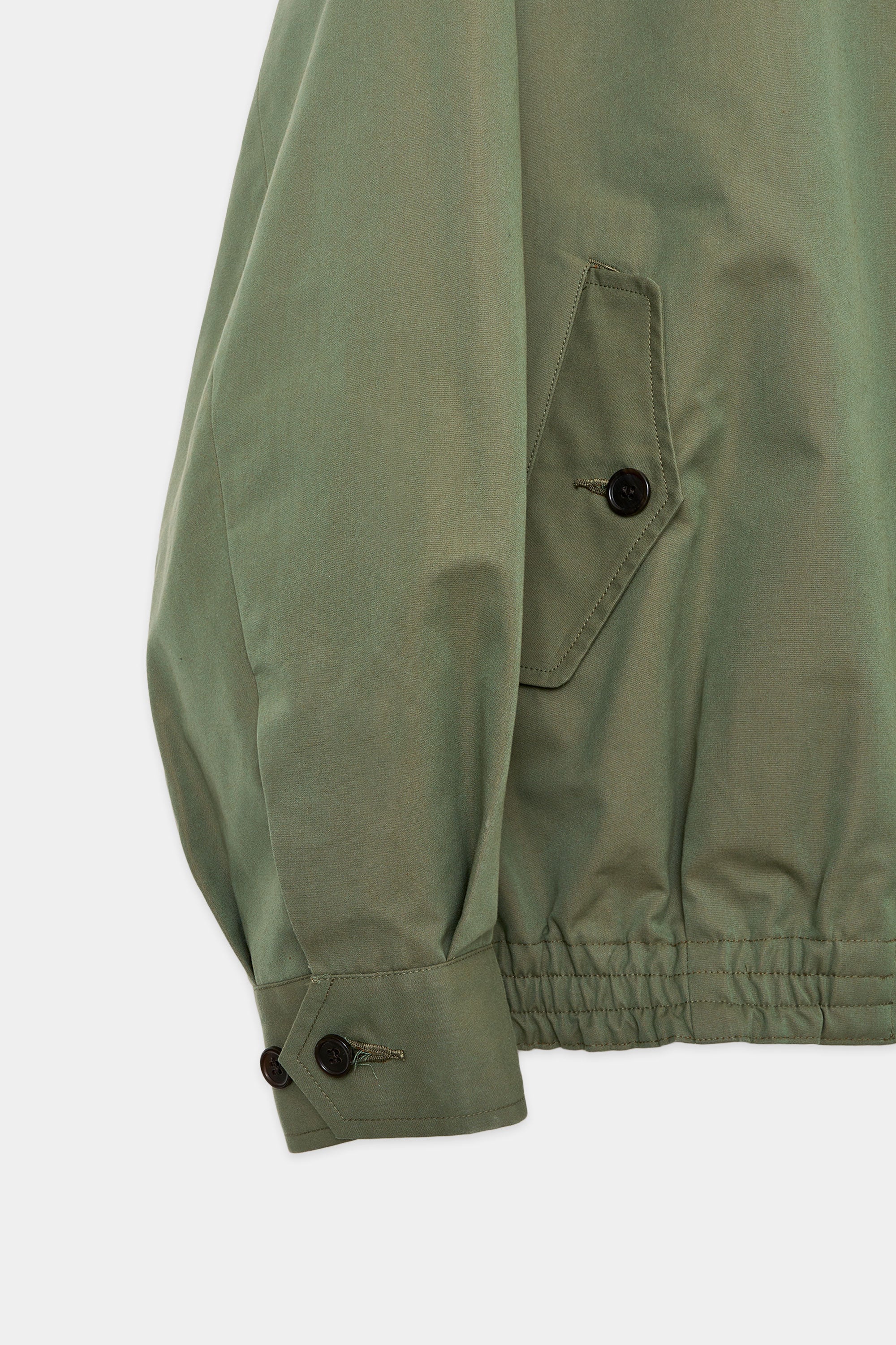 ORGANIC COTTON LIGHT ALL WEATHER CLOTH WIDE SPORTS JACKET, Moss Green