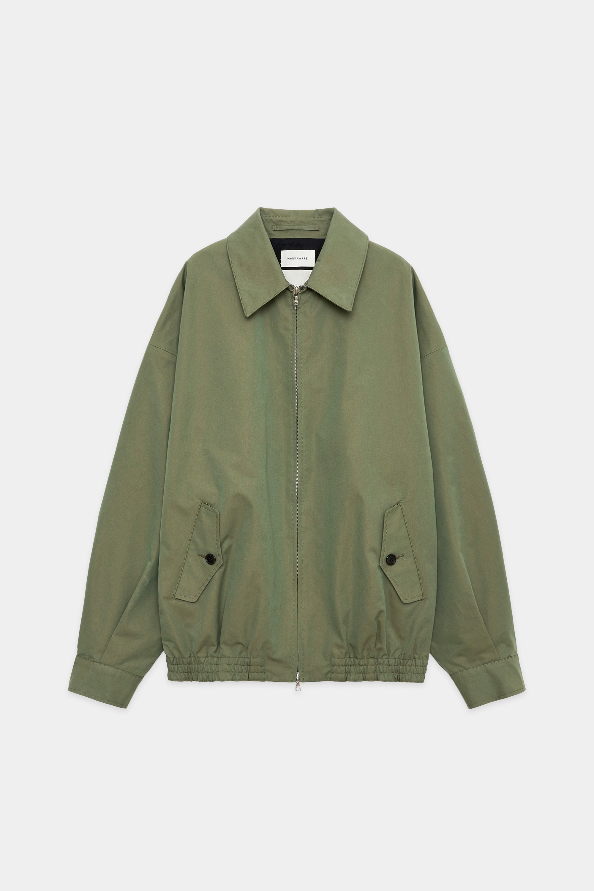 ORGANIC COTTON LIGHT ALL WEATHER CLOTH WIDE SPORTS JACKET, Moss Green