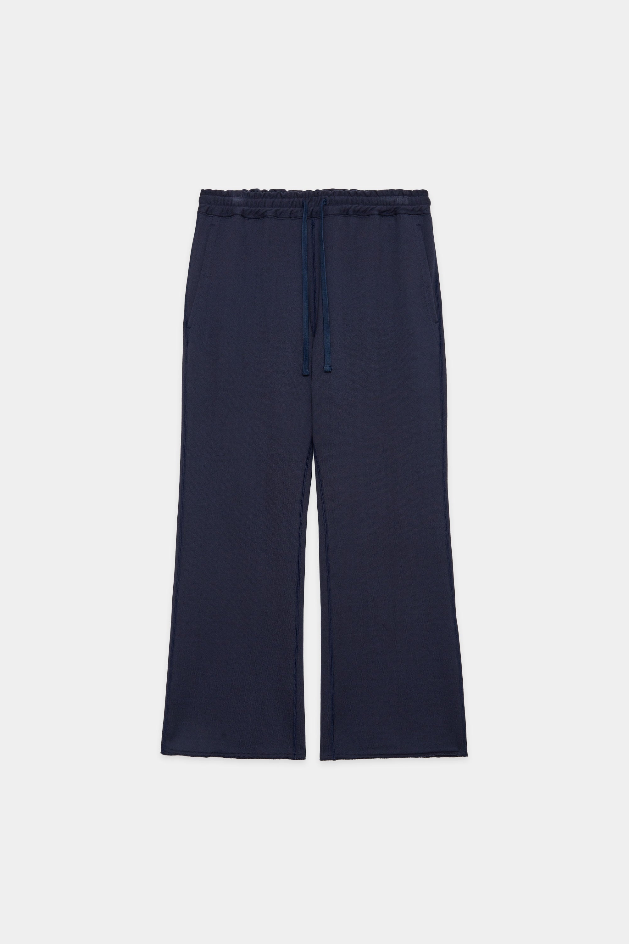 ORGANIC COTTON HEAVY FLEECE FLARED GYM PANTS, Navy