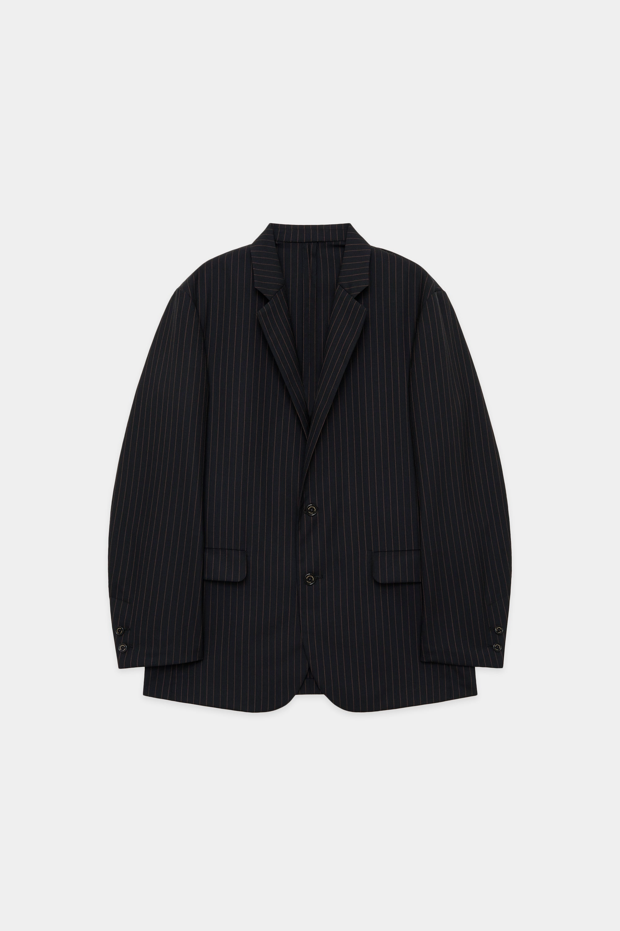 ORGANIC WOOL TROPICAL SUCK COAT, Brown Stripe