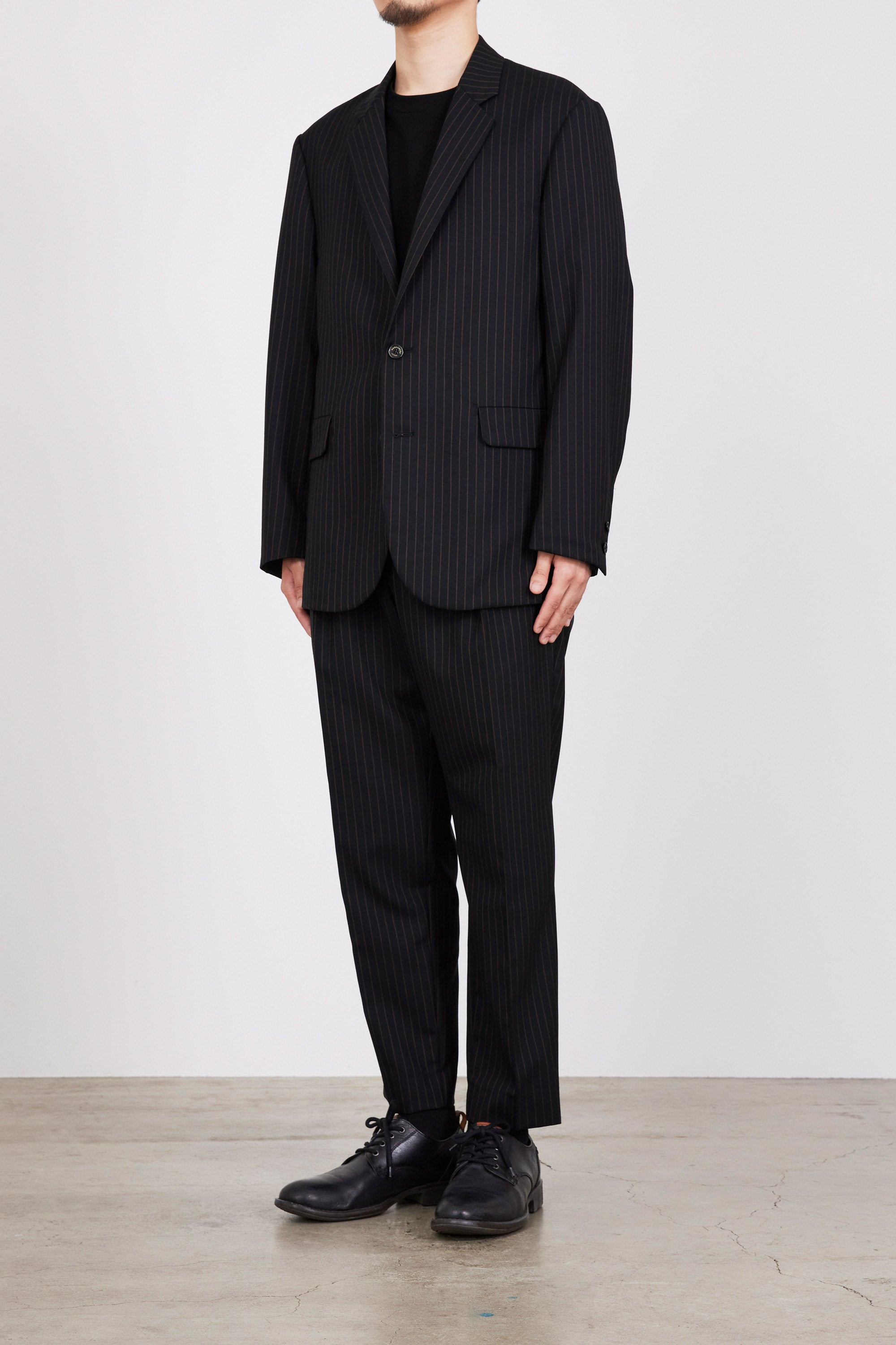 ORGANIC WOOL TROPICAL SUCK COAT, Brown Stripe