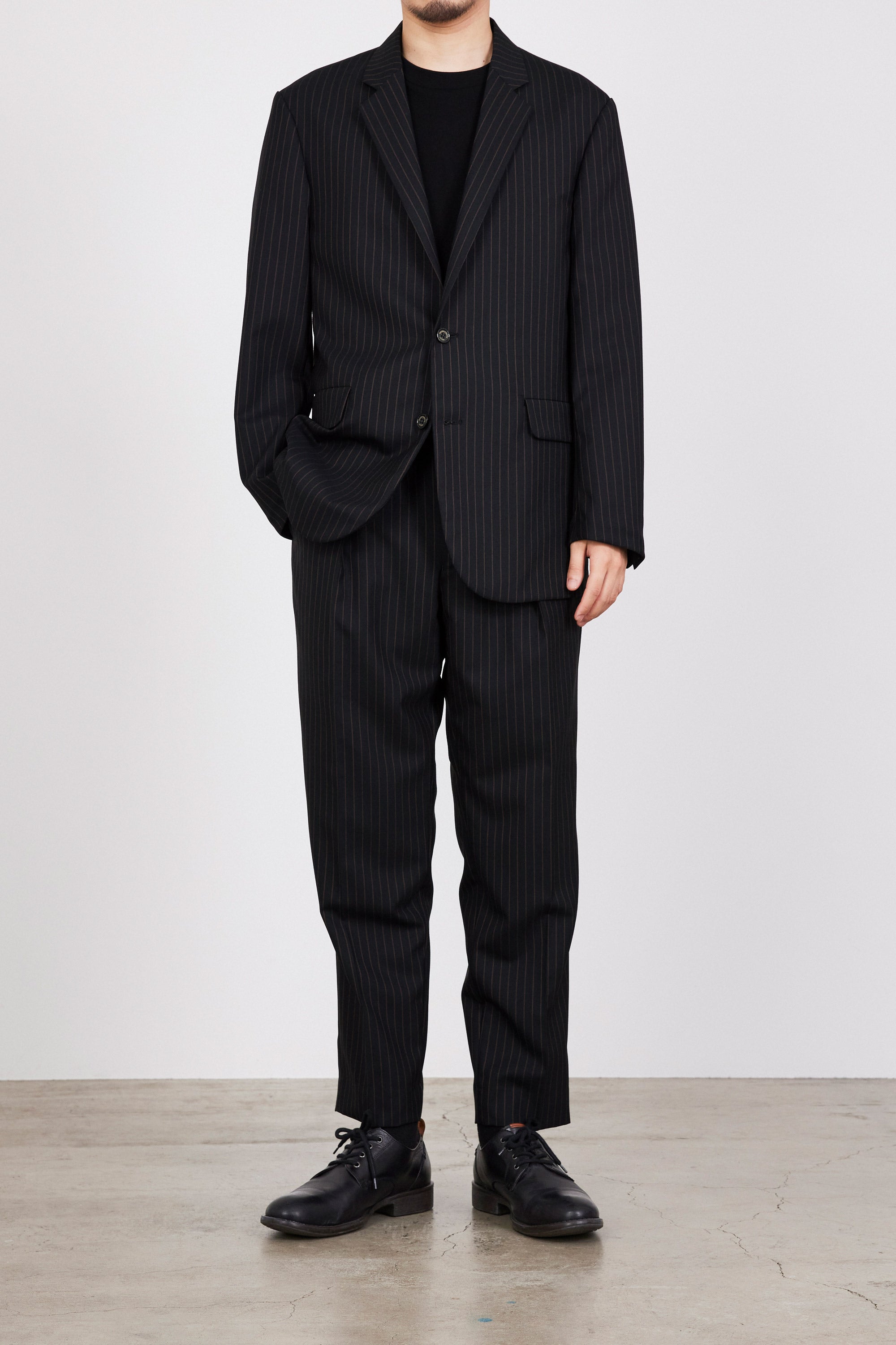 ORGANIC WOOL TROPICAL SUCK COAT, Brown Stripe