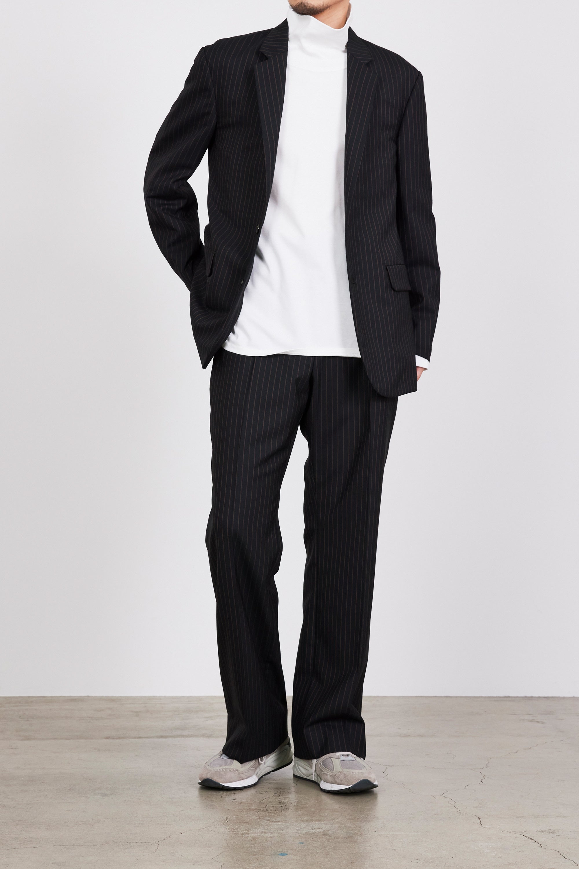 ORGANIC WOOL TROPICAL SUCK COAT, Brown Stripe