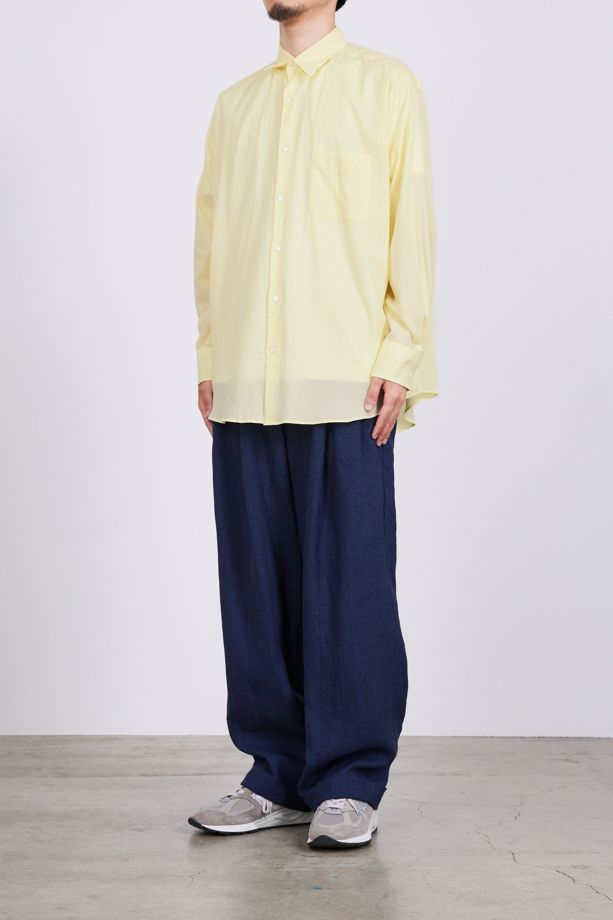 ORGANIC PERU PIMA COTTON LOAN COMFORT FIT SHIRT, Yellow