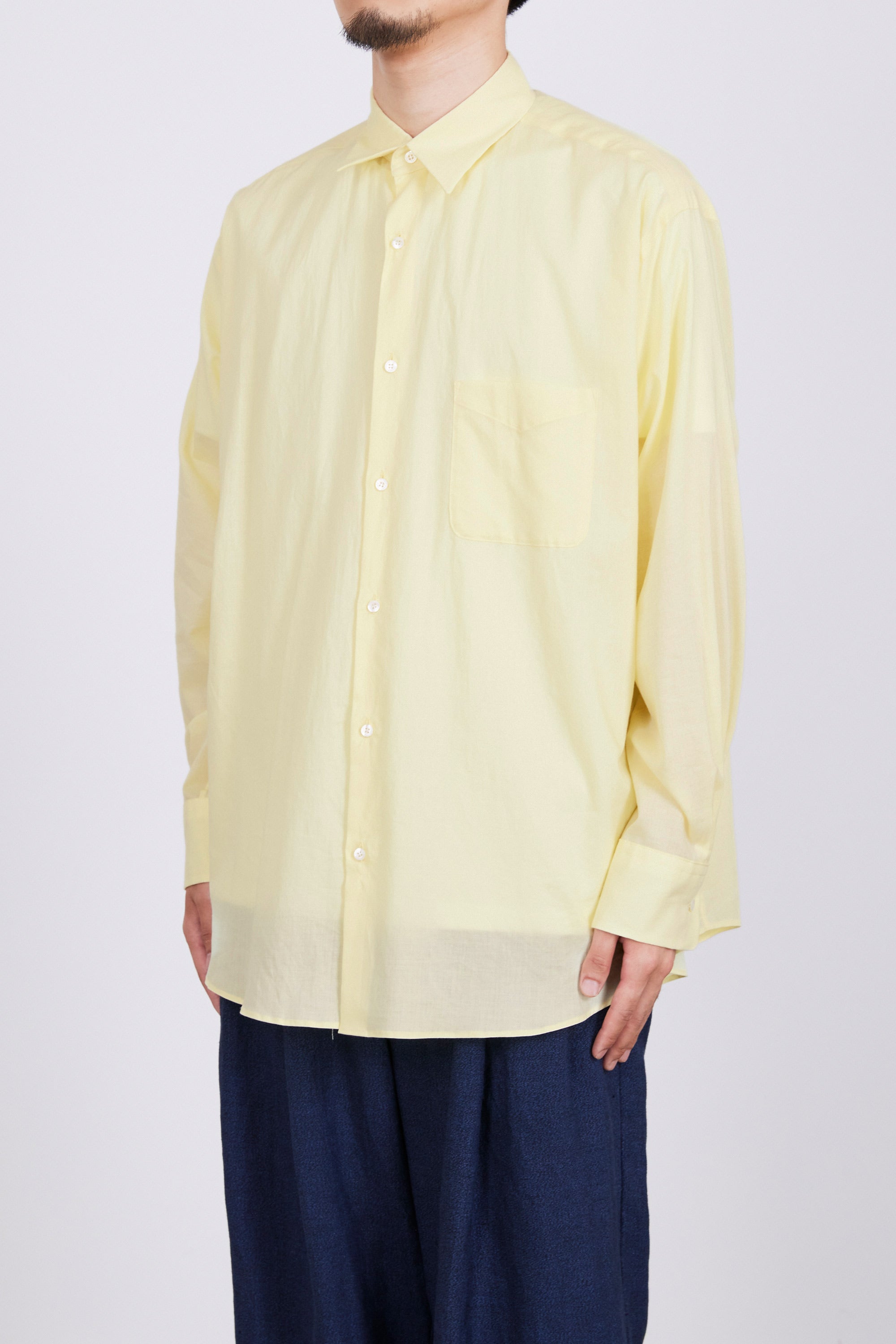 ORGANIC PERU PIMA COTTON LOAN COMFORT FIT SHIRT, Yellow