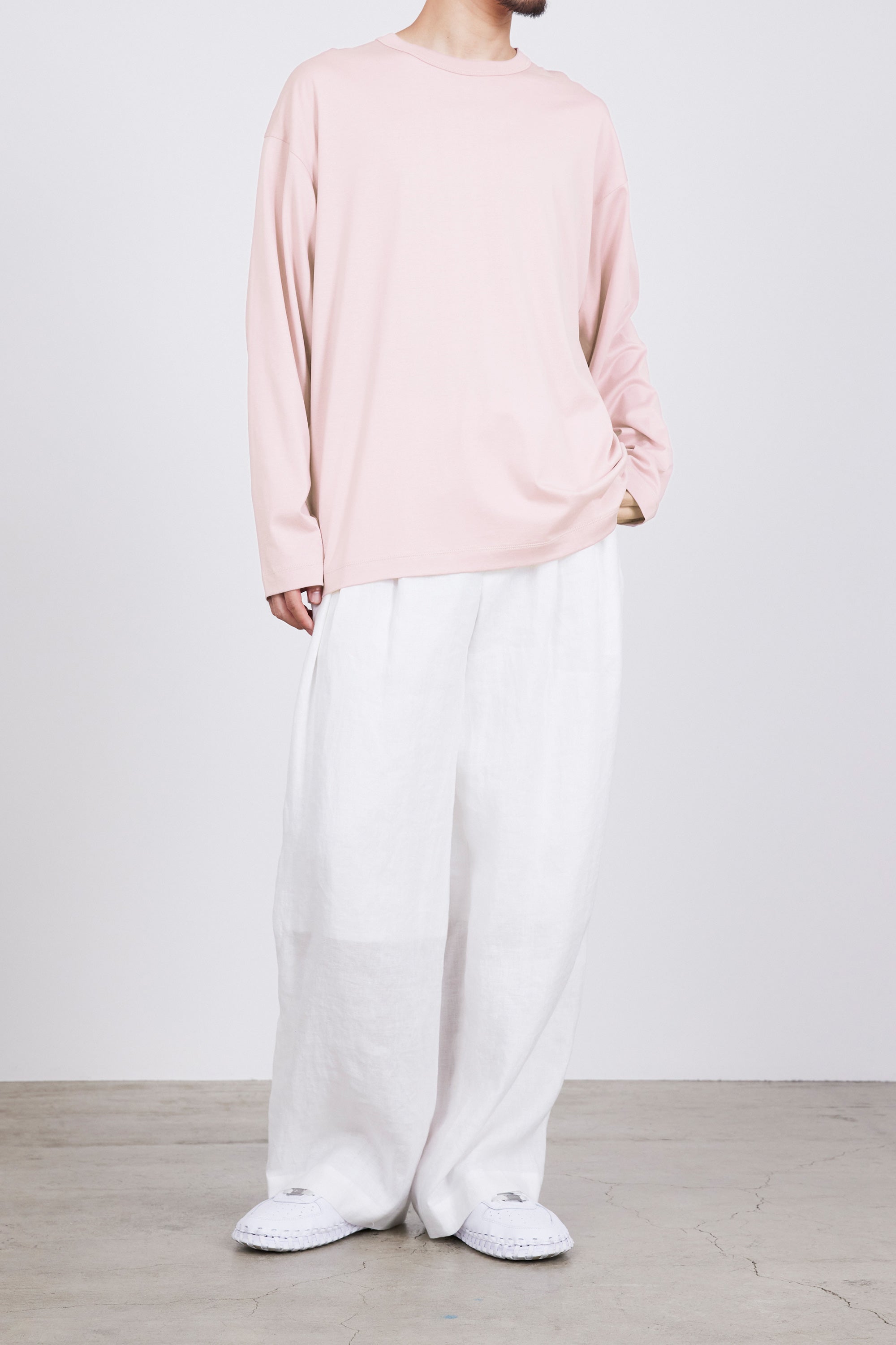 ORGANIC GIZA 80/2 KNIT  COMFORT-FIT Tee L/S, Pink