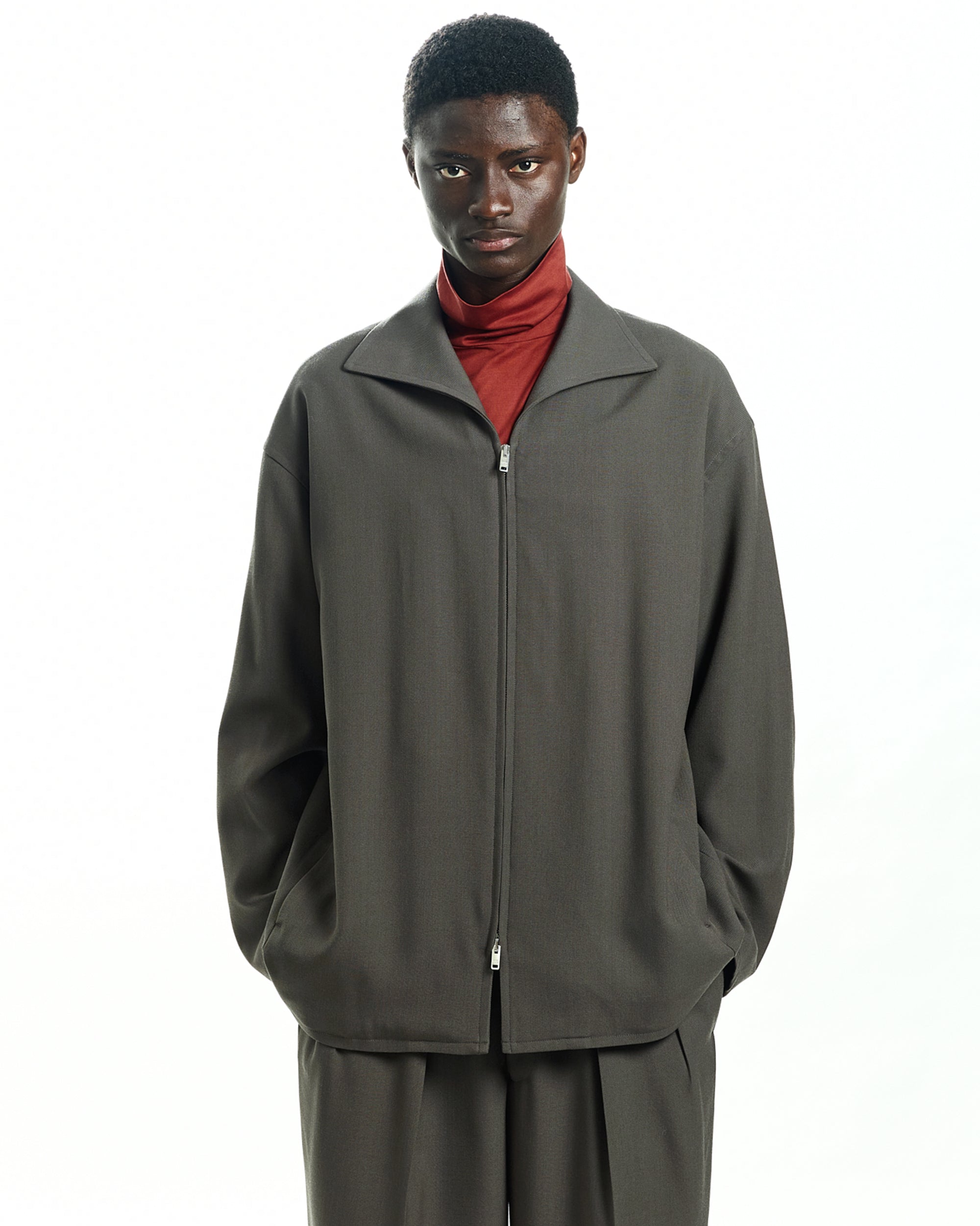 ORGANIC WOOL SURVIVAL CLOTH DRIVERS COAT, Olive