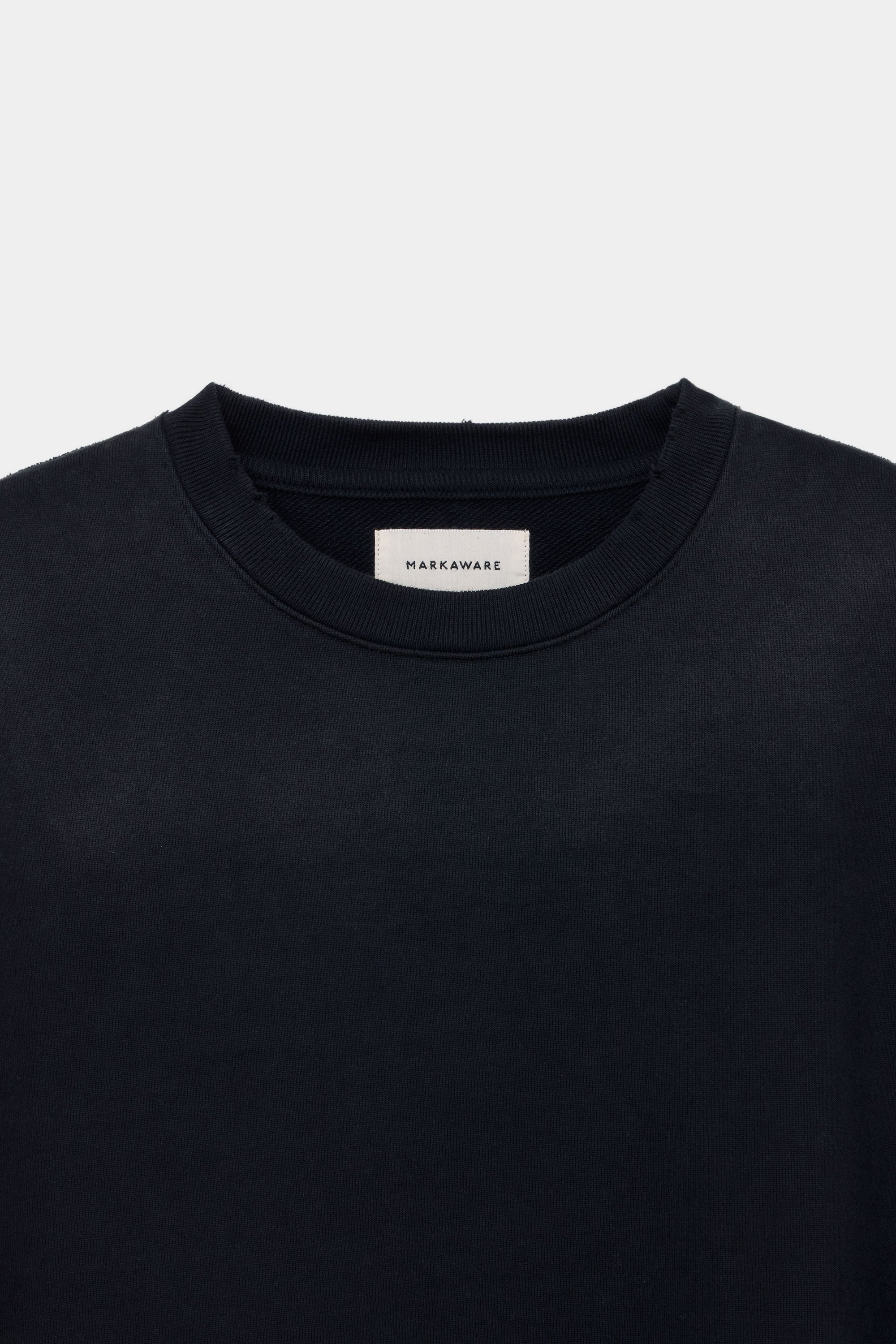 ORGANIC COTTON HEAVY FLEECE STIRWISE HUGE SWEAT, Sunburn Black