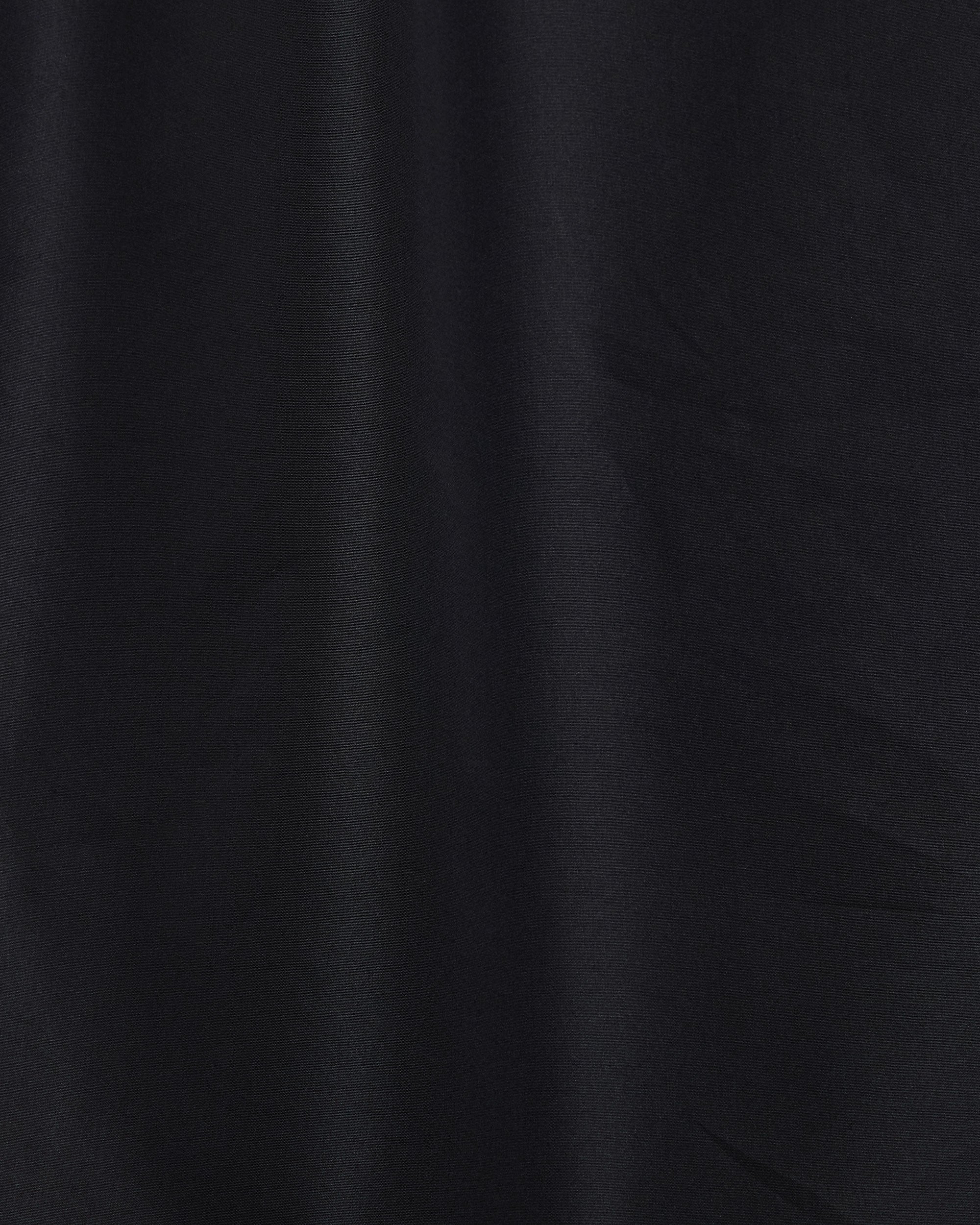 120/2 GIZAコットン×リサイクルポリエステルウェザー / フラットテーパードイージートラウザーズ, Black