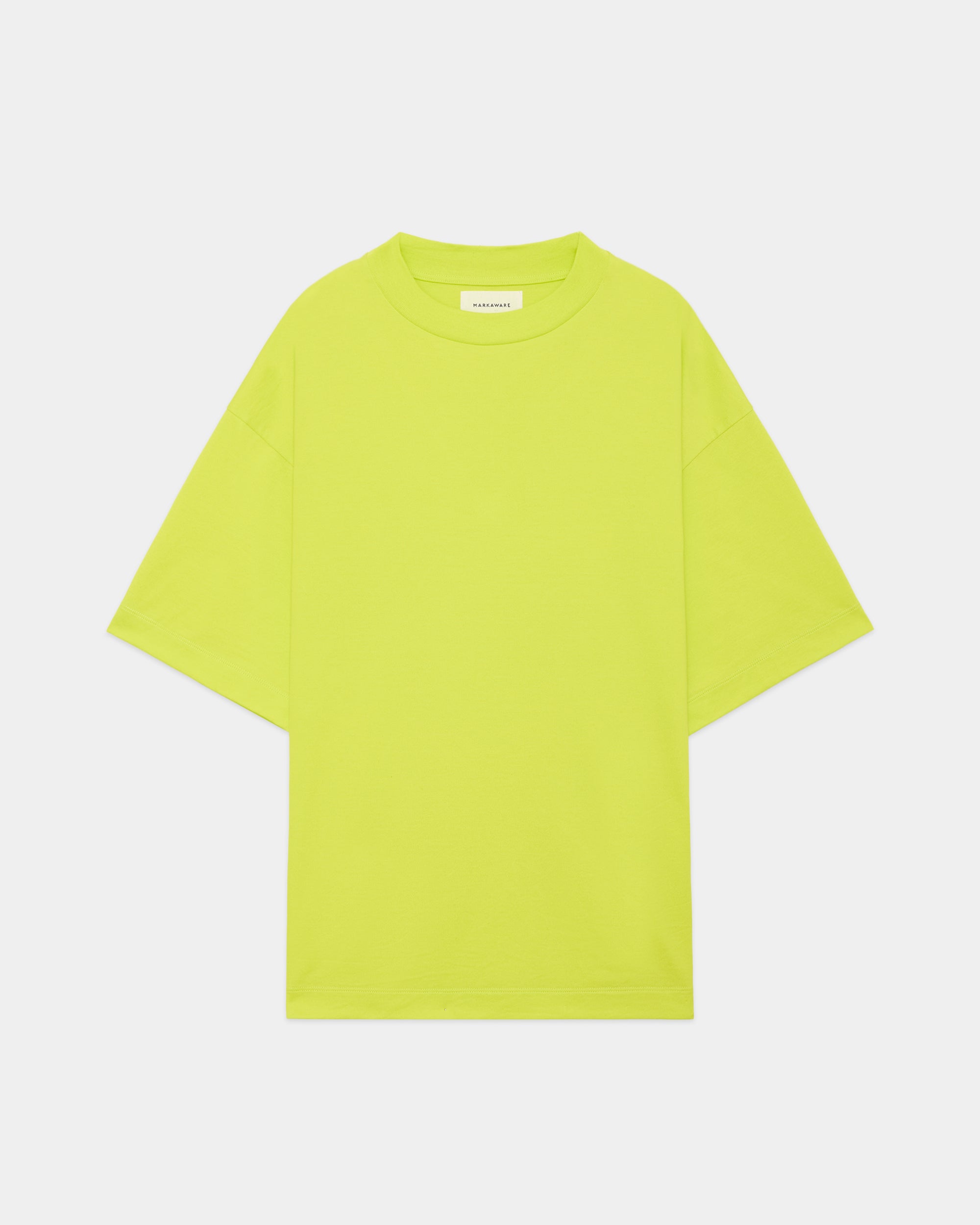 PERUVIAN PIMA ORGANIC COTTON KNIT MOCK NECK Tee, Lime