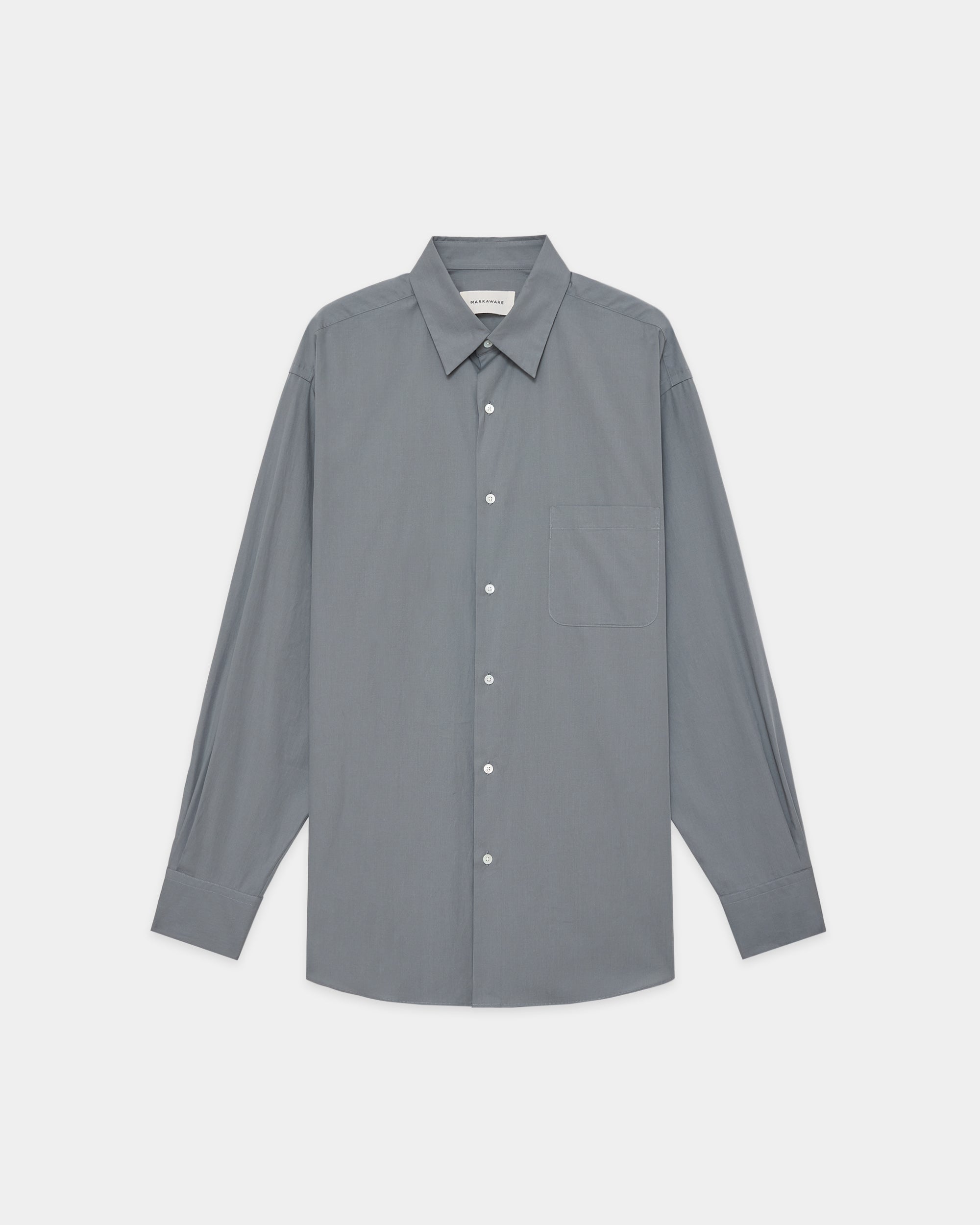 ペルーピマ60/1ブロード / コンフォートフィットシャツ, Dolphin Gray