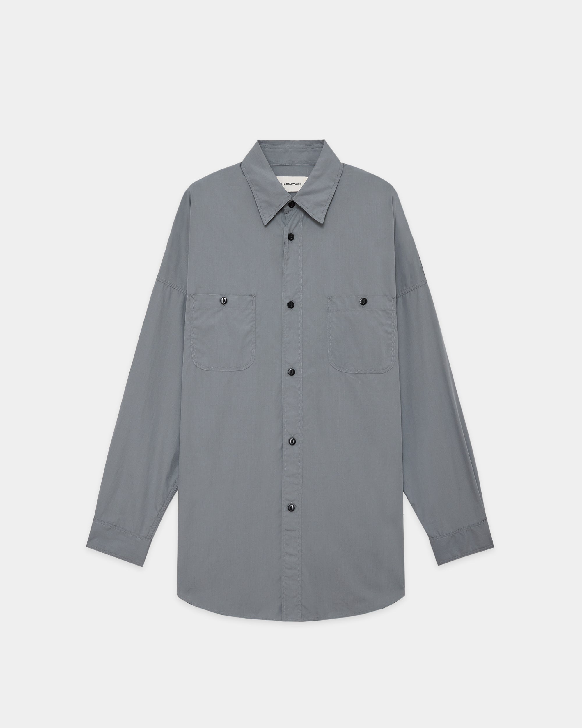 ペルーピマ60/1ブロード / テントロングシャツ, Dolphin Gray