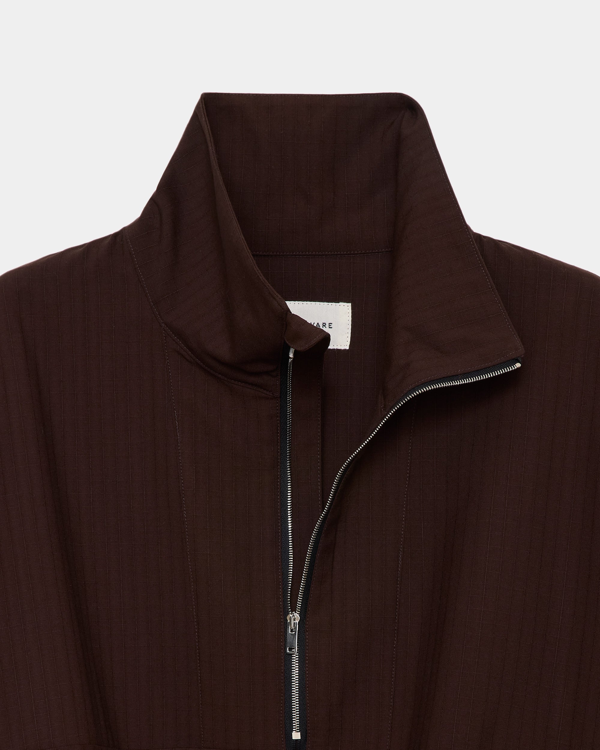 2/60 WOOL RIPSTOP HALF ZIP TRACK JACKET, Olive Drab