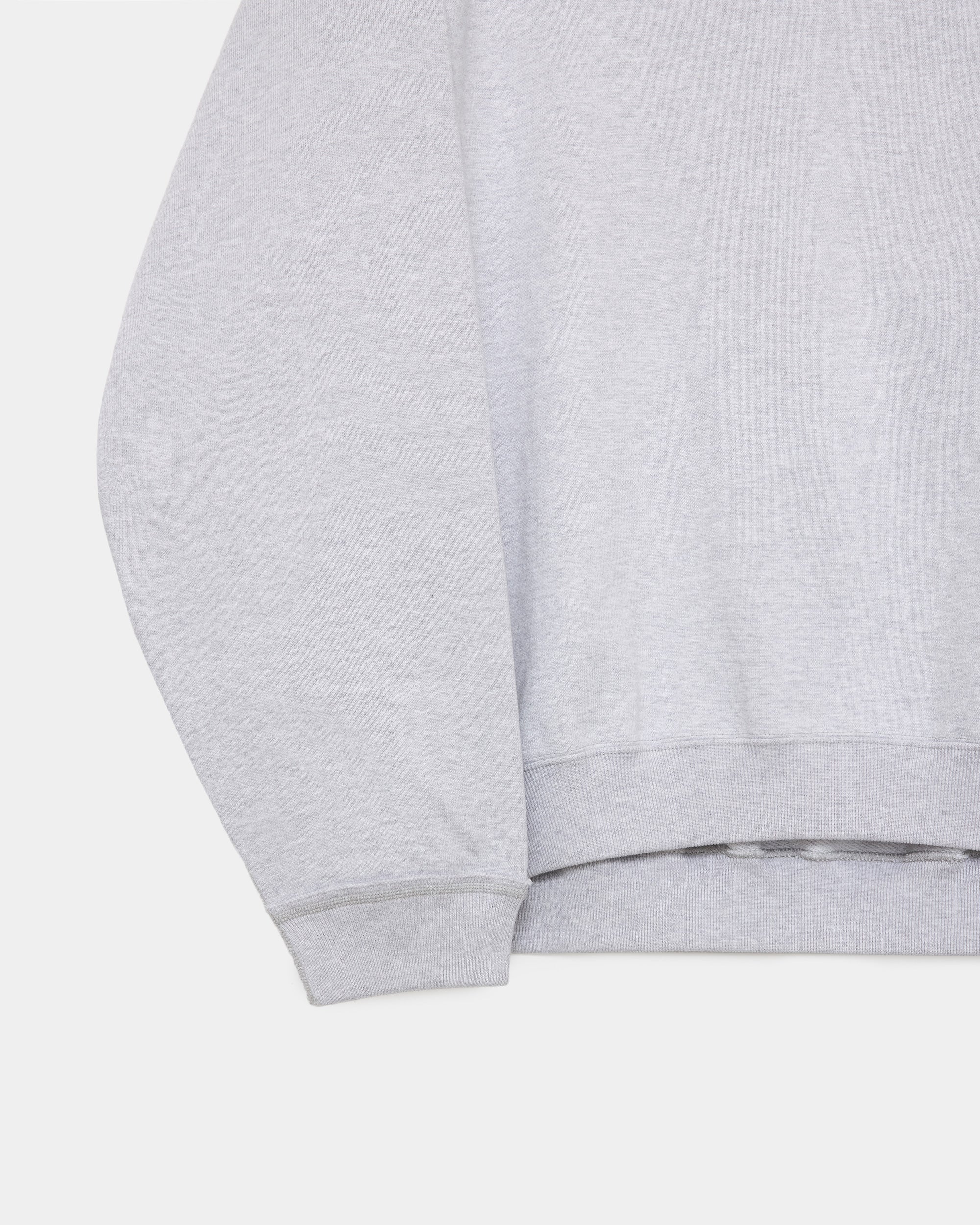 ORGANIC COTTON HEAVY FLEECE HUGE SWEAT, Ash Gray