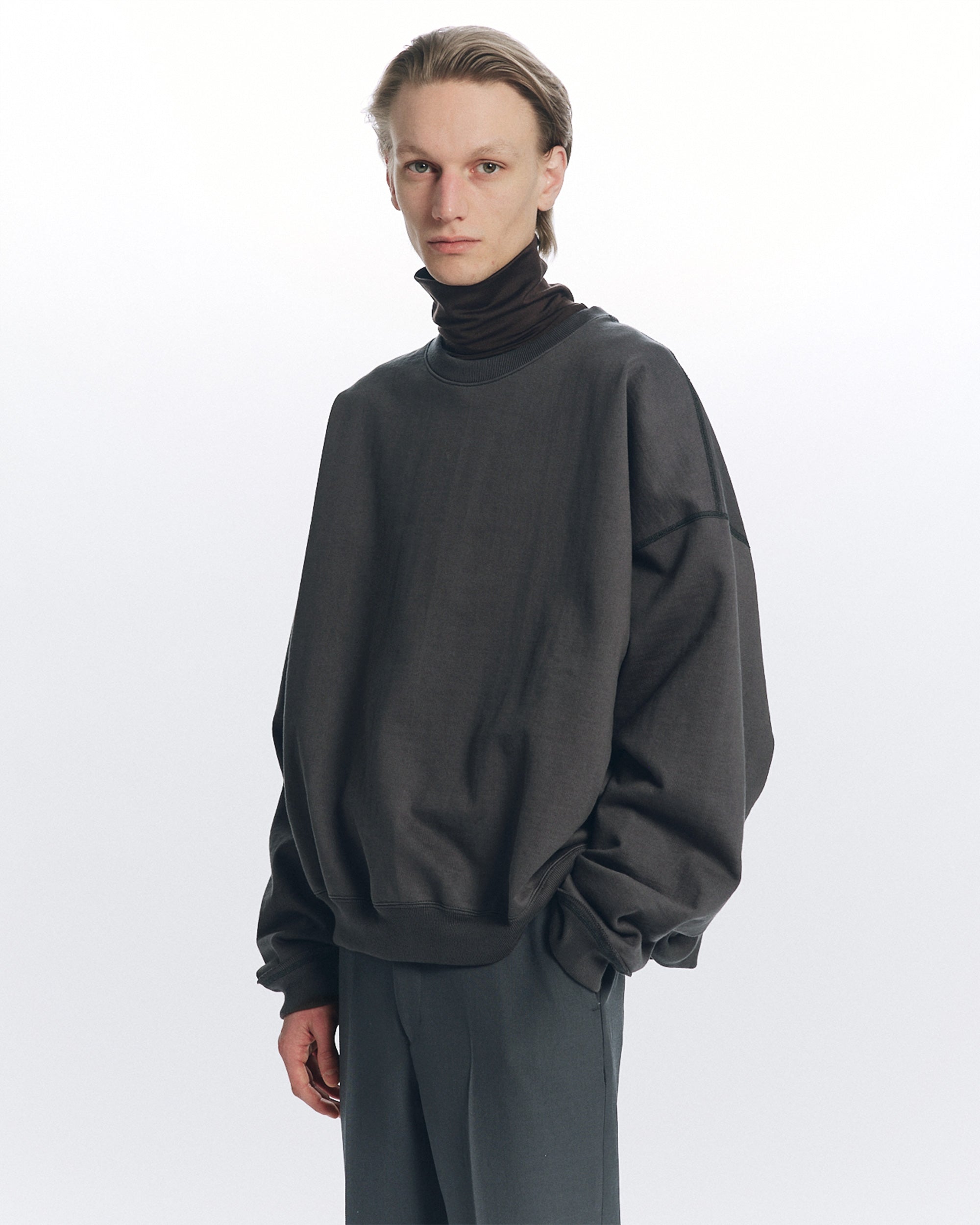 オーガニックコットンヘビー吊裏毛 / ヒュージスウェットショート, Forest Gray