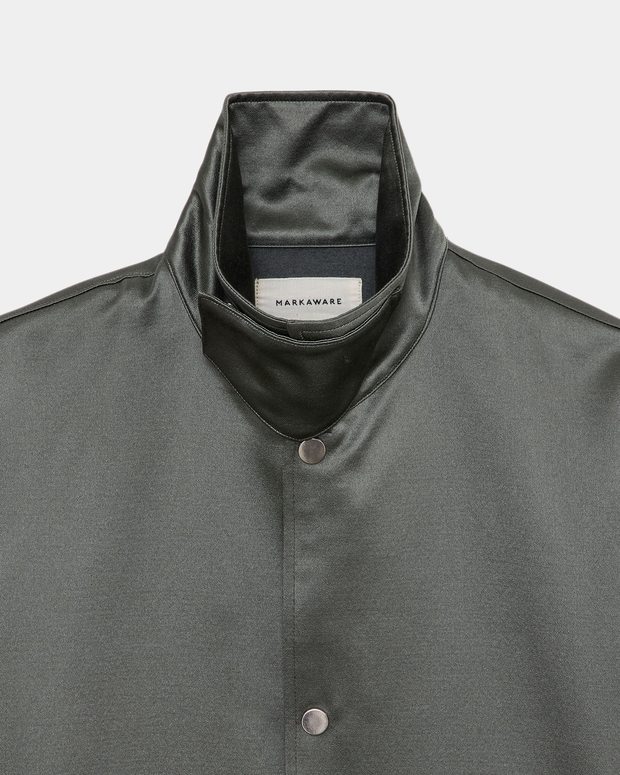 ブラタクシルク×カシミヤサテン / コーチジャケットII, Sage Green