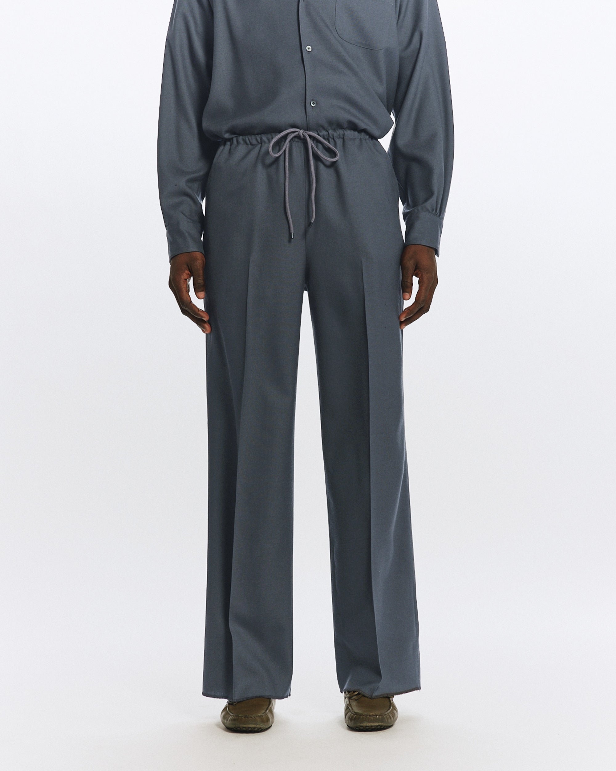 2/80 オーガニックウールヴィエラ / パジャマパンツ, Forest Gray