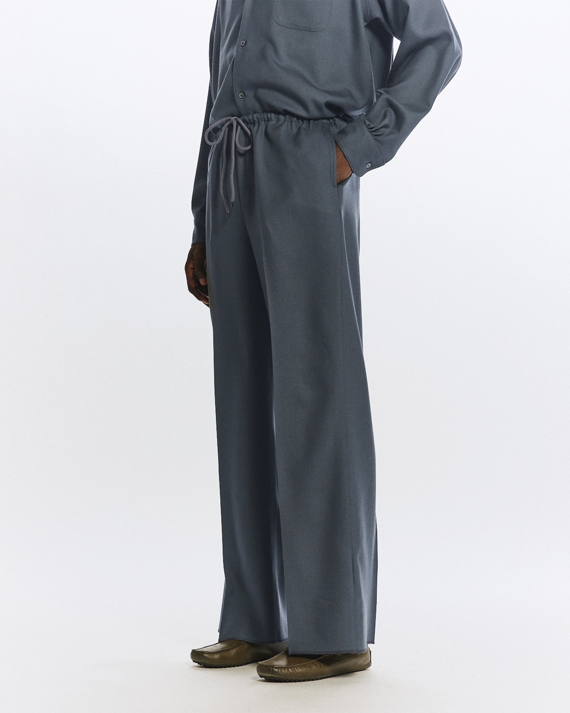 2/80 オーガニックウールヴィエラ / パジャマパンツ, Forest Gray