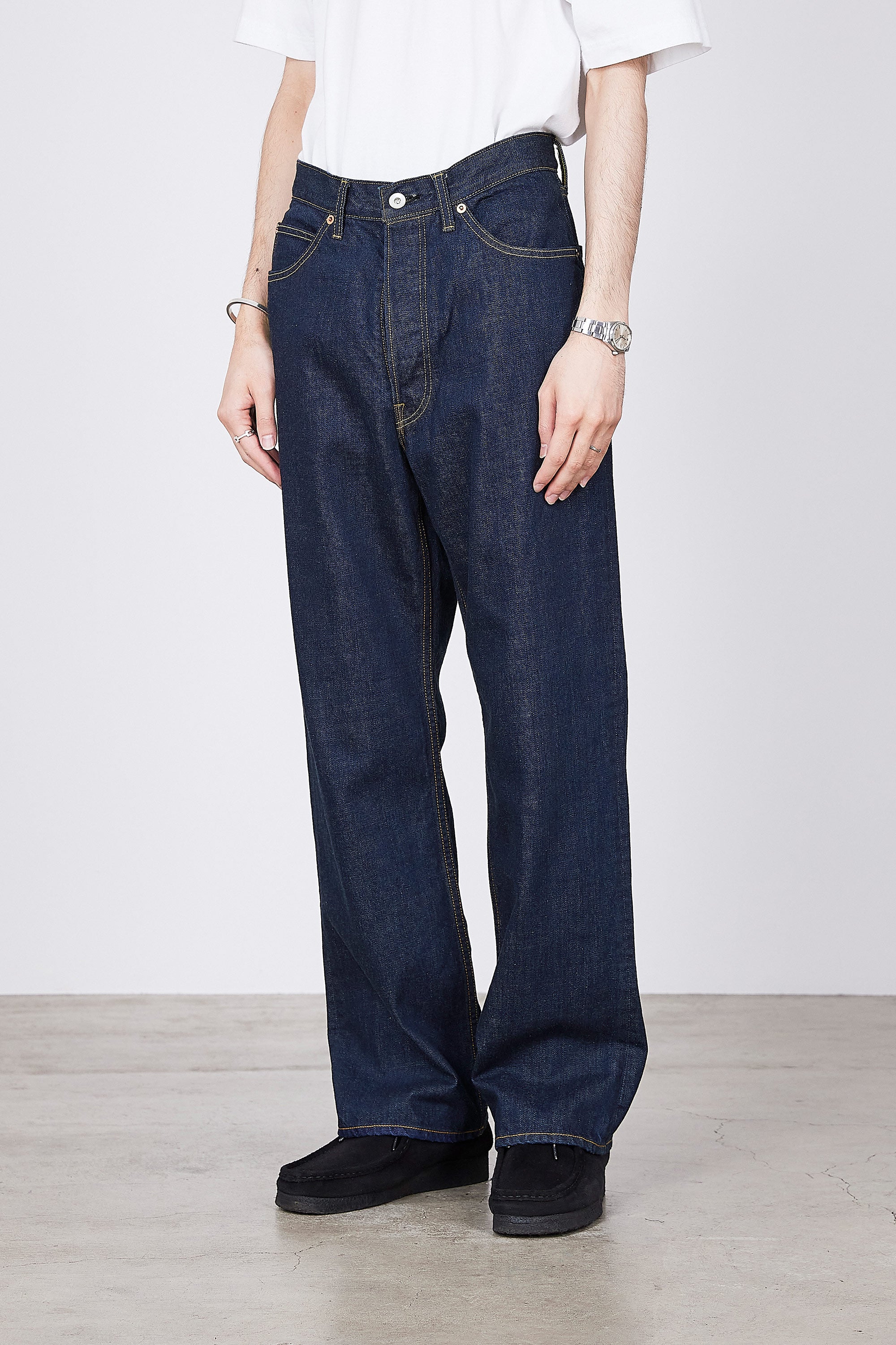 ORGANIC COTTON 12oz DENIM SHOE CUT JEANS, Indigo