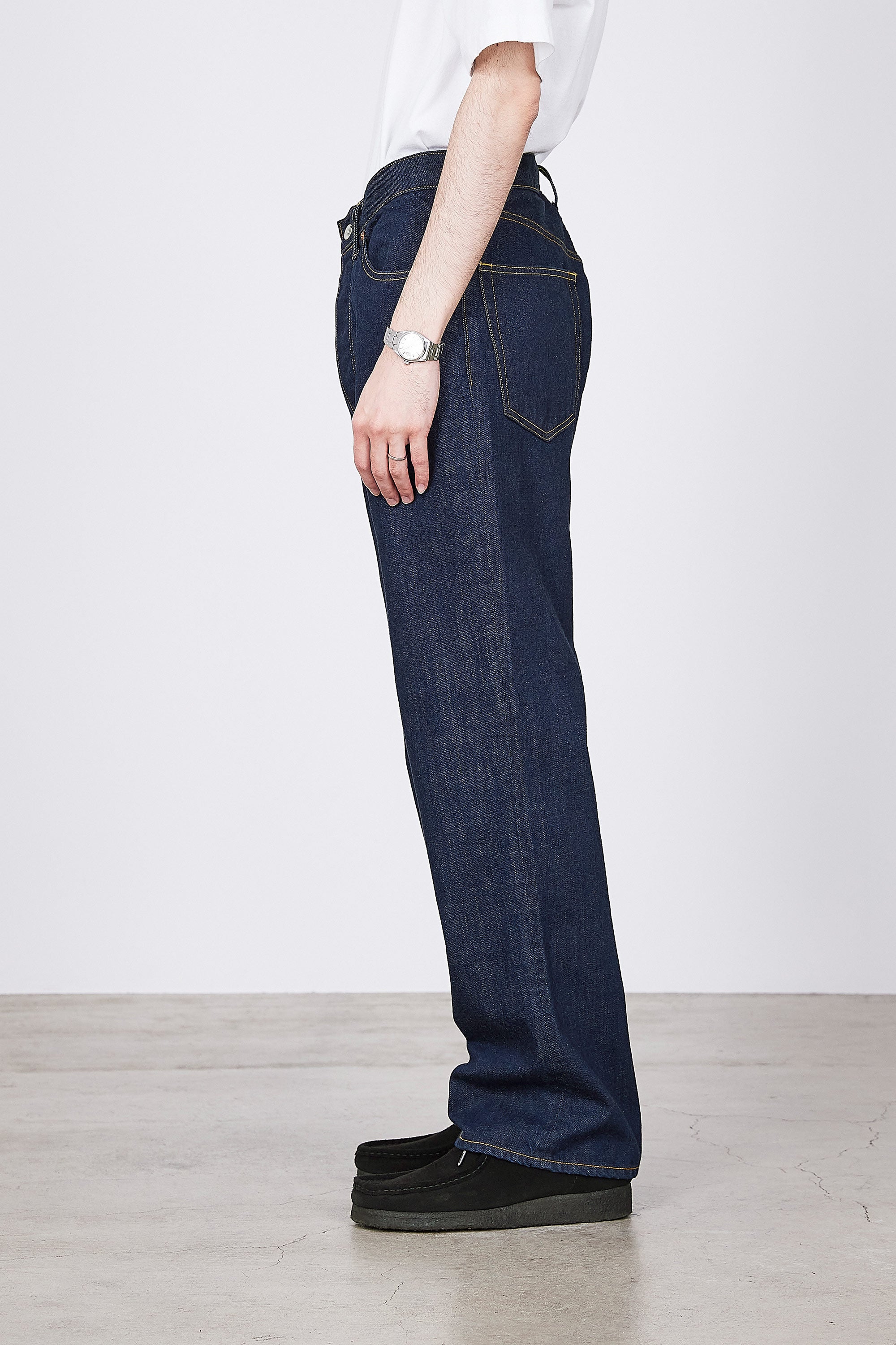 ORGANIC COTTON 12oz DENIM SHOE CUT JEANS, Indigo