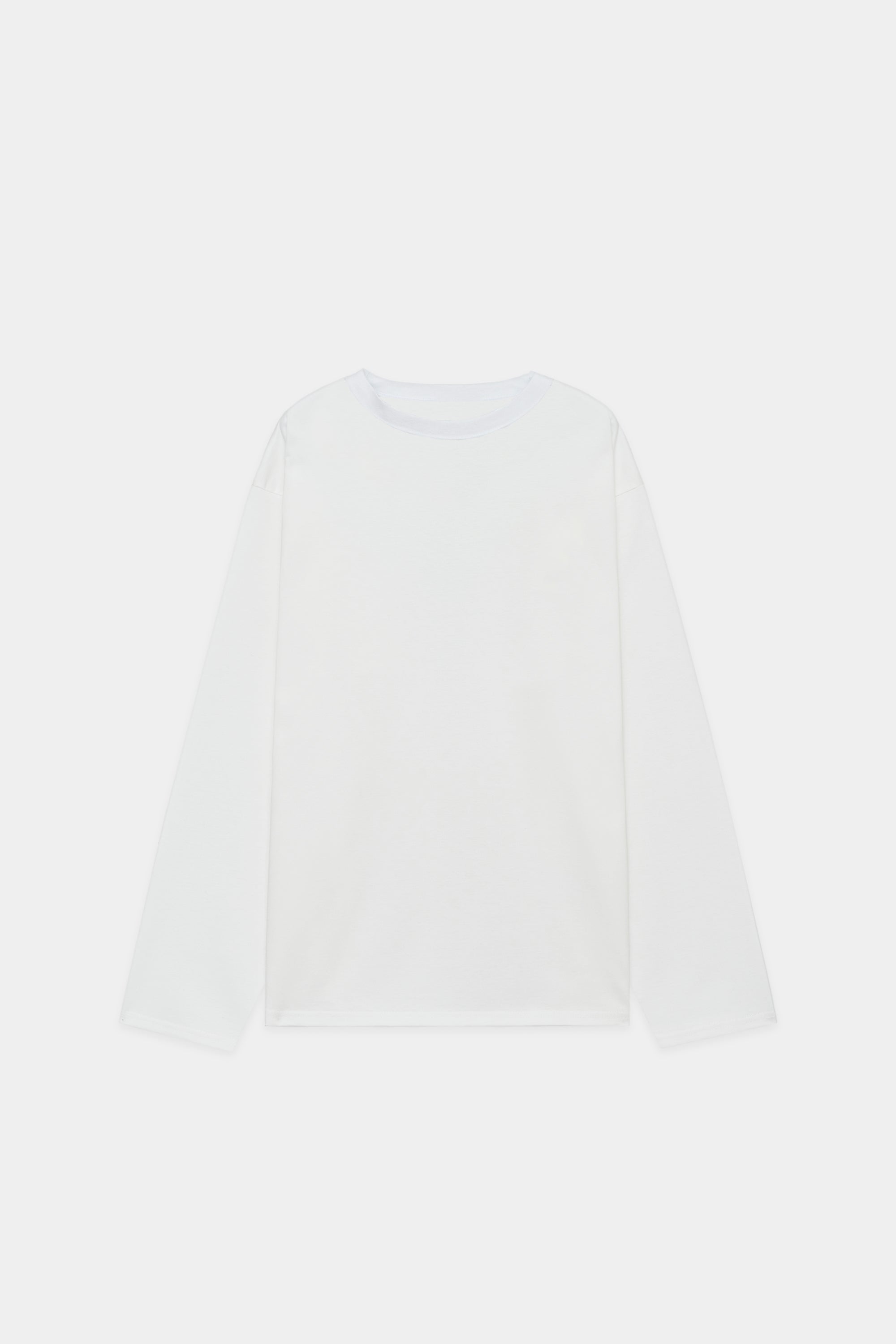 オーガニックコットン天竺 / クルーネックTEE L/S, White