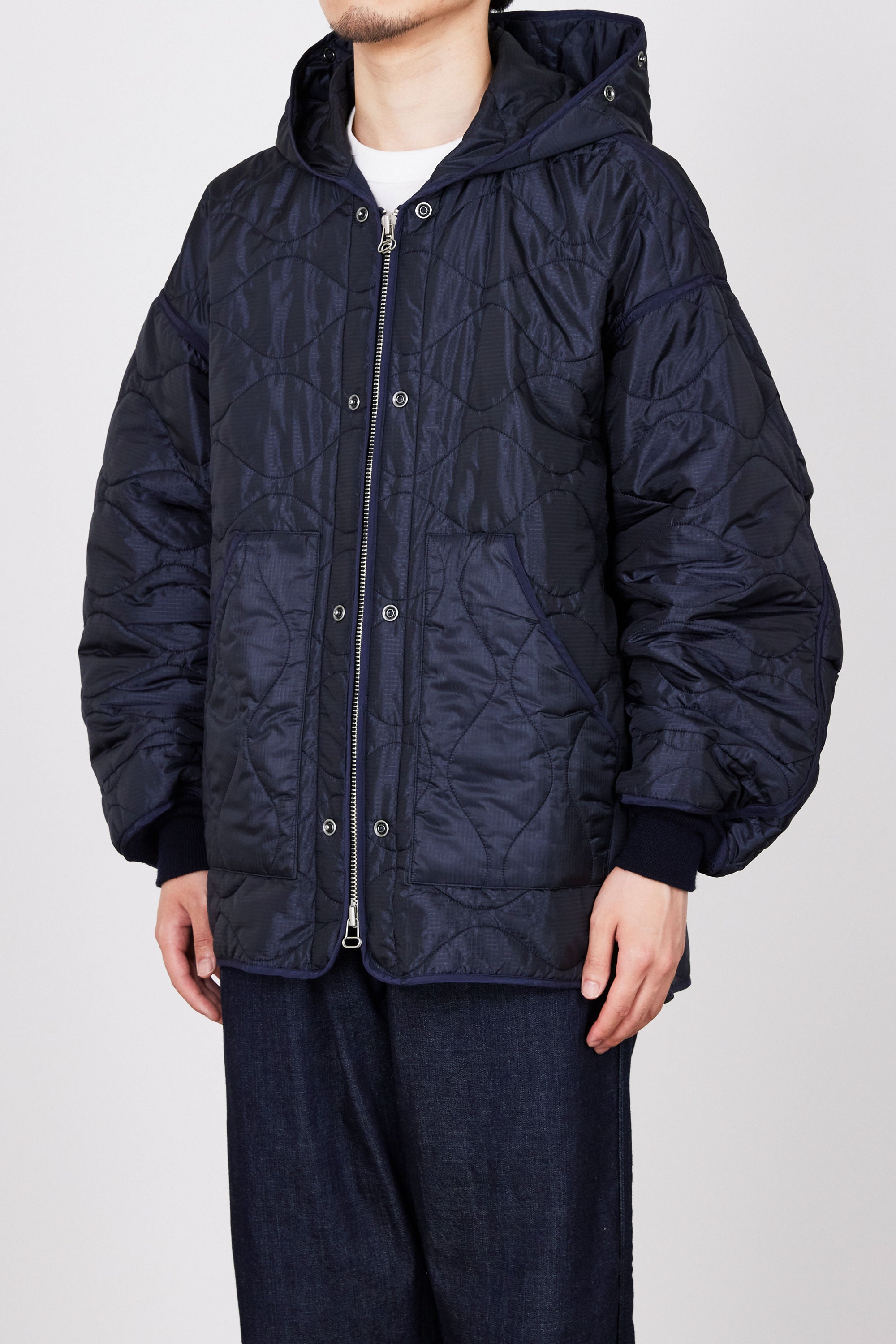 NYLON RIP STOP QUILTED LINER JACKET, Navy