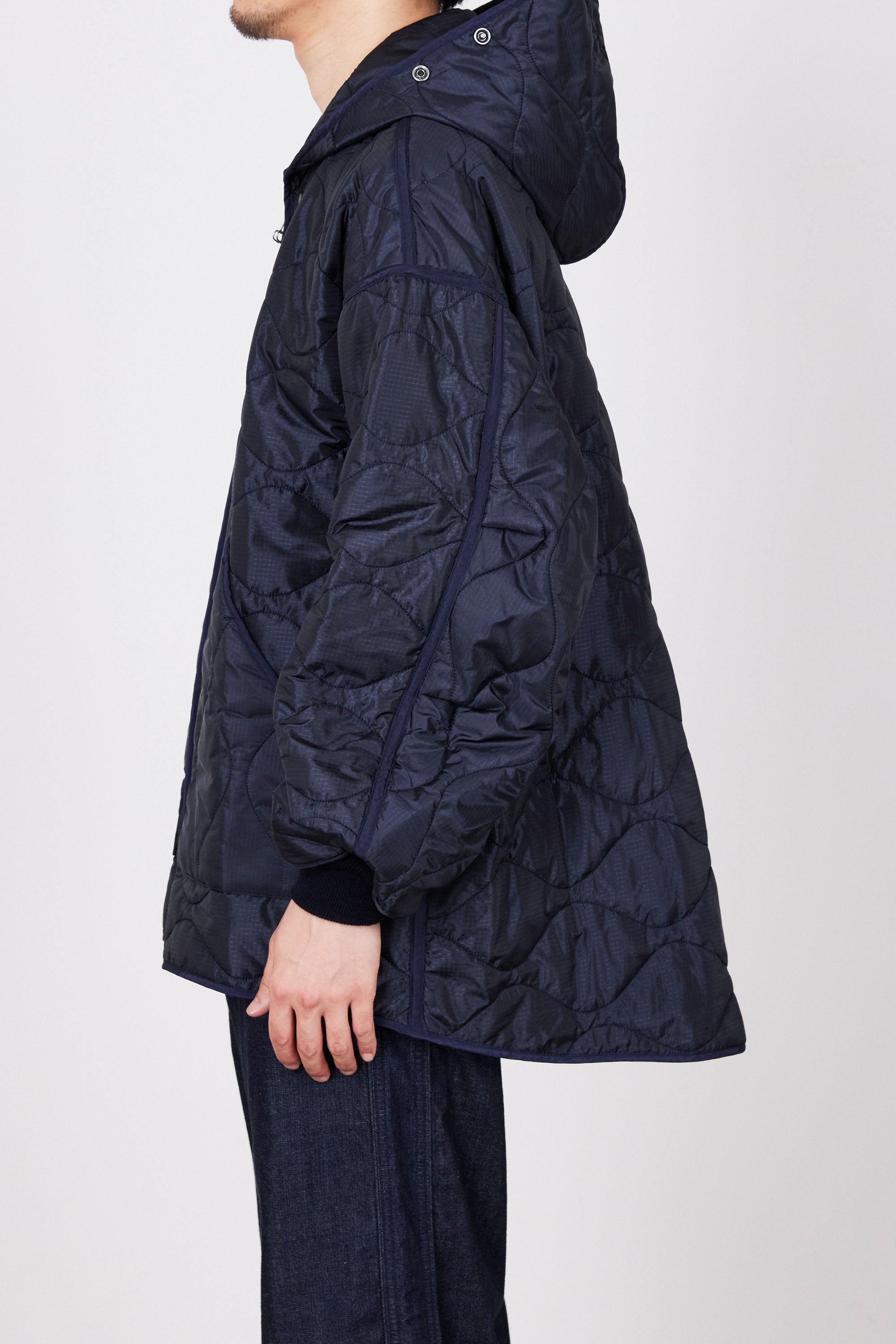 NYLON RIP STOP QUILTED LINER JACKET, Navy