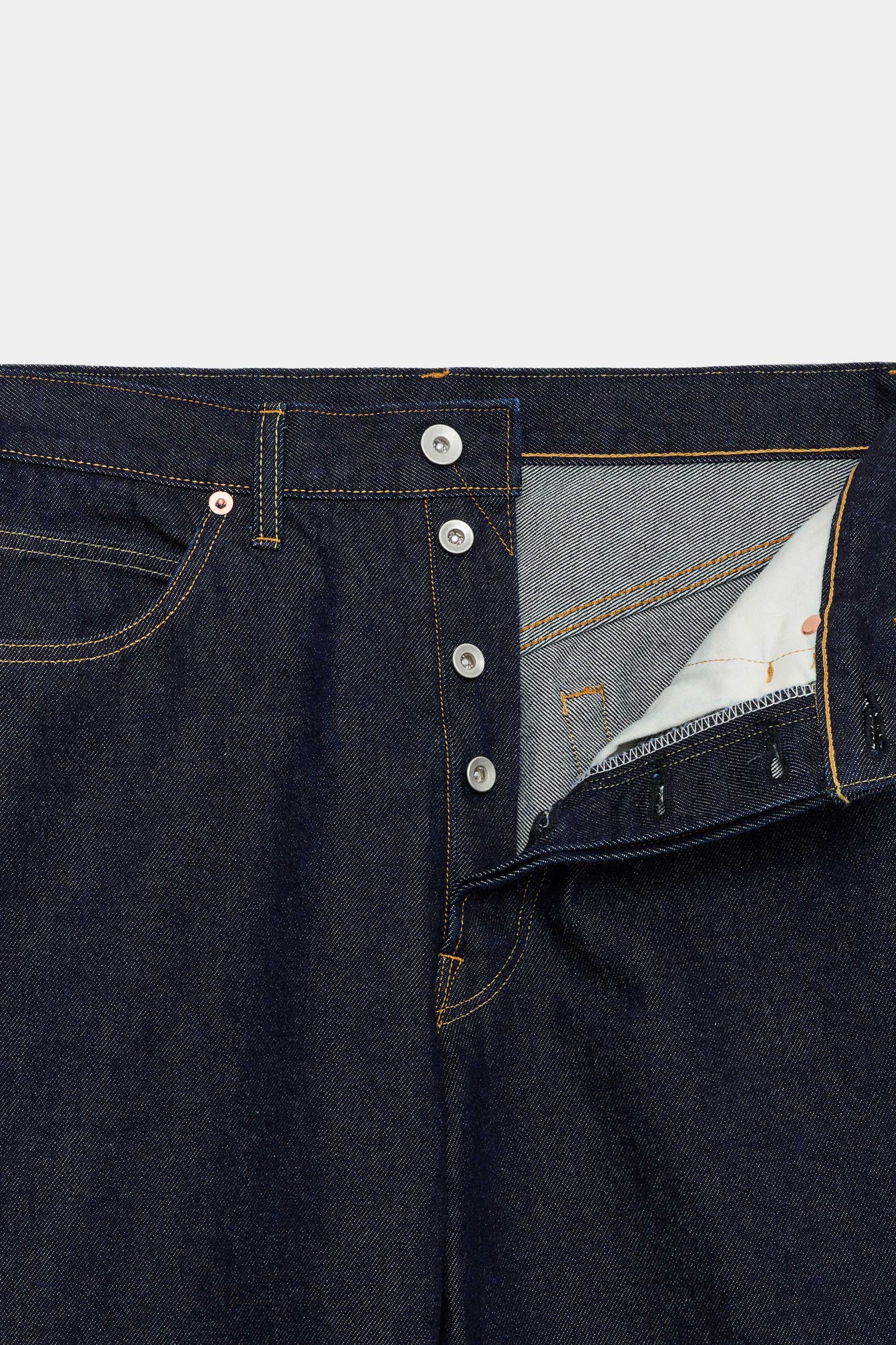 オーガニックコットン13.5ozデニム / シューカットジーンズ, Indigo