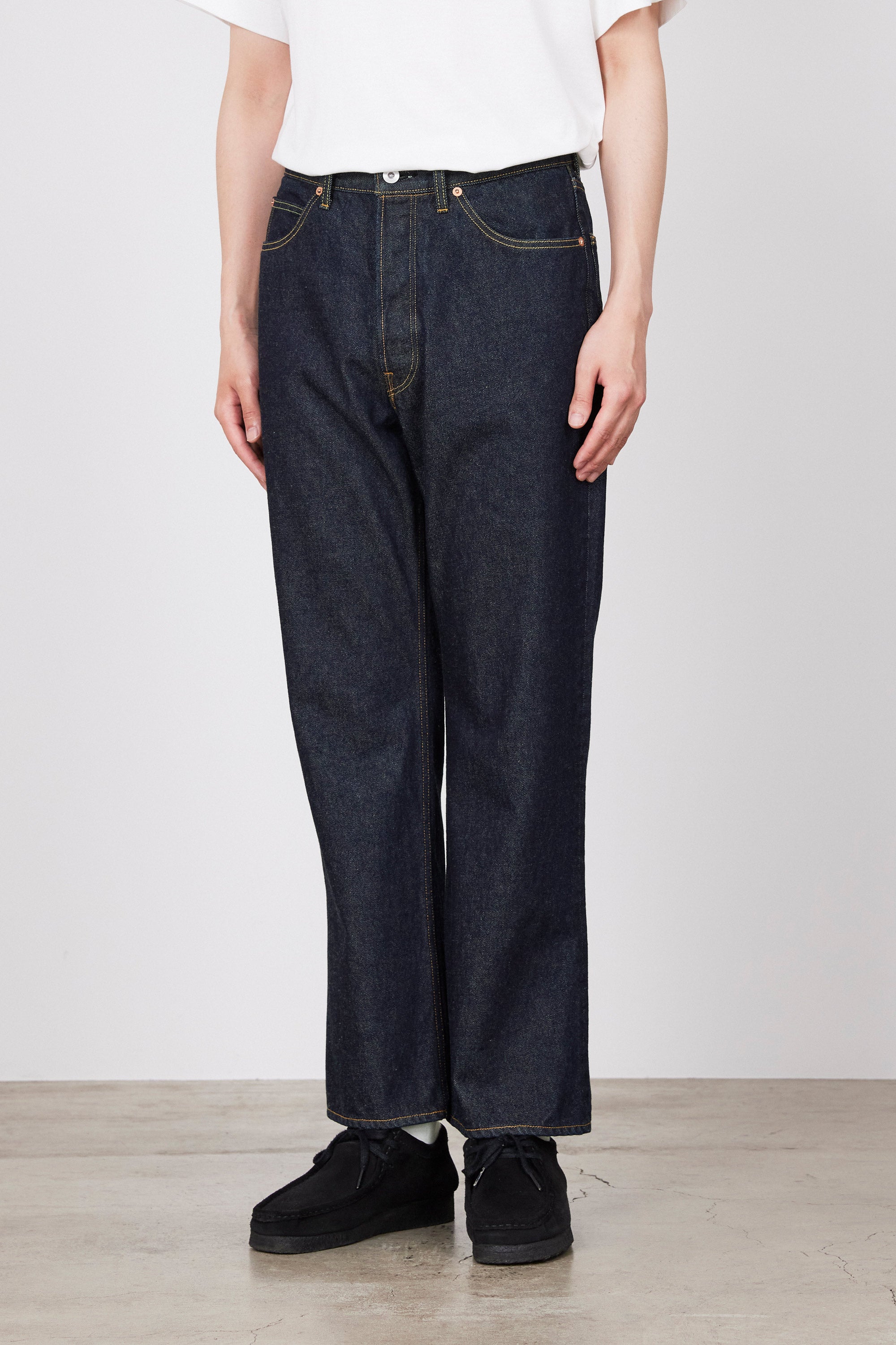 オーガニックコットン13.5ozデニム / シューカットジーンズ, Indigo