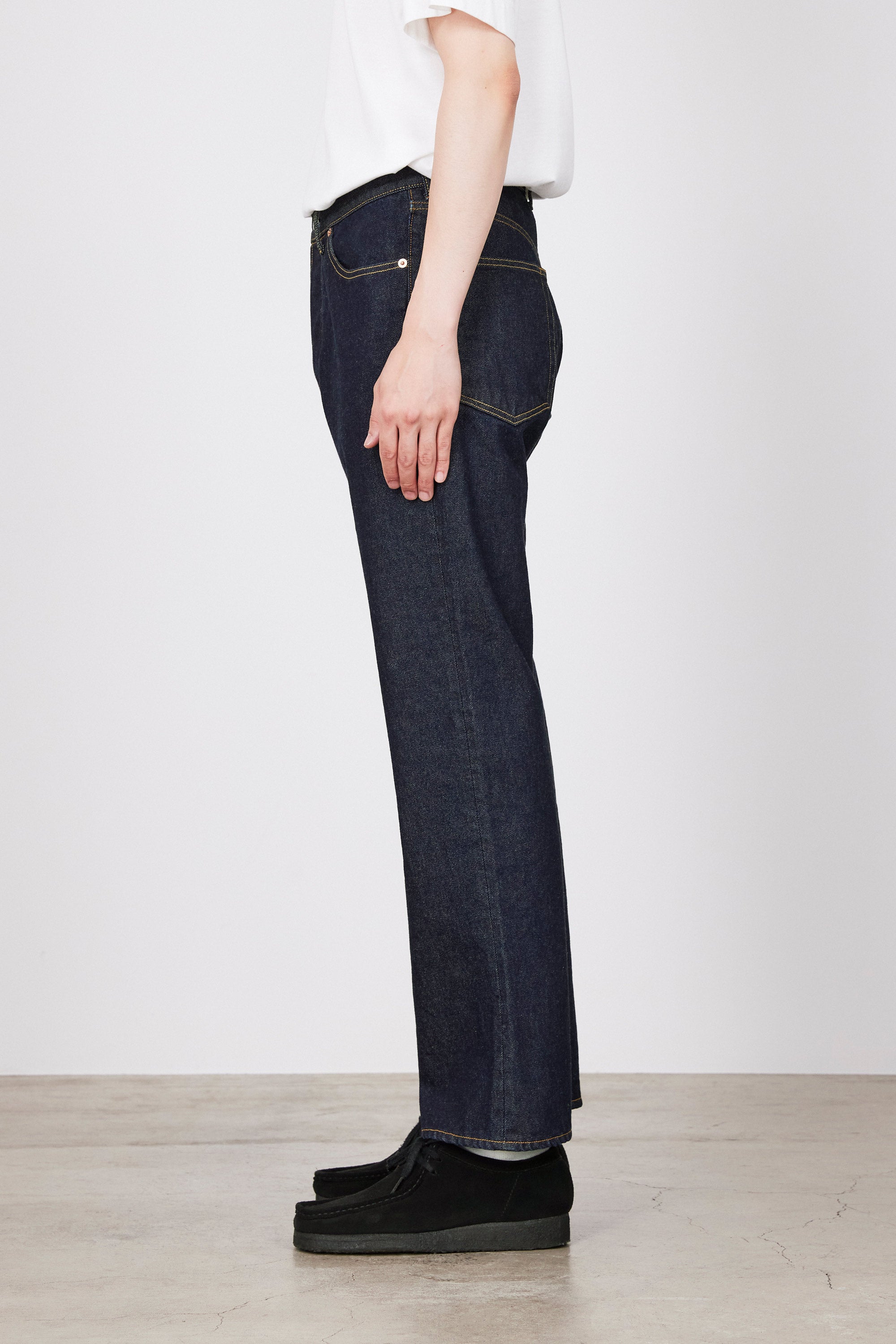 オーガニックコットン13.5ozデニム / シューカットジーンズ, Indigo