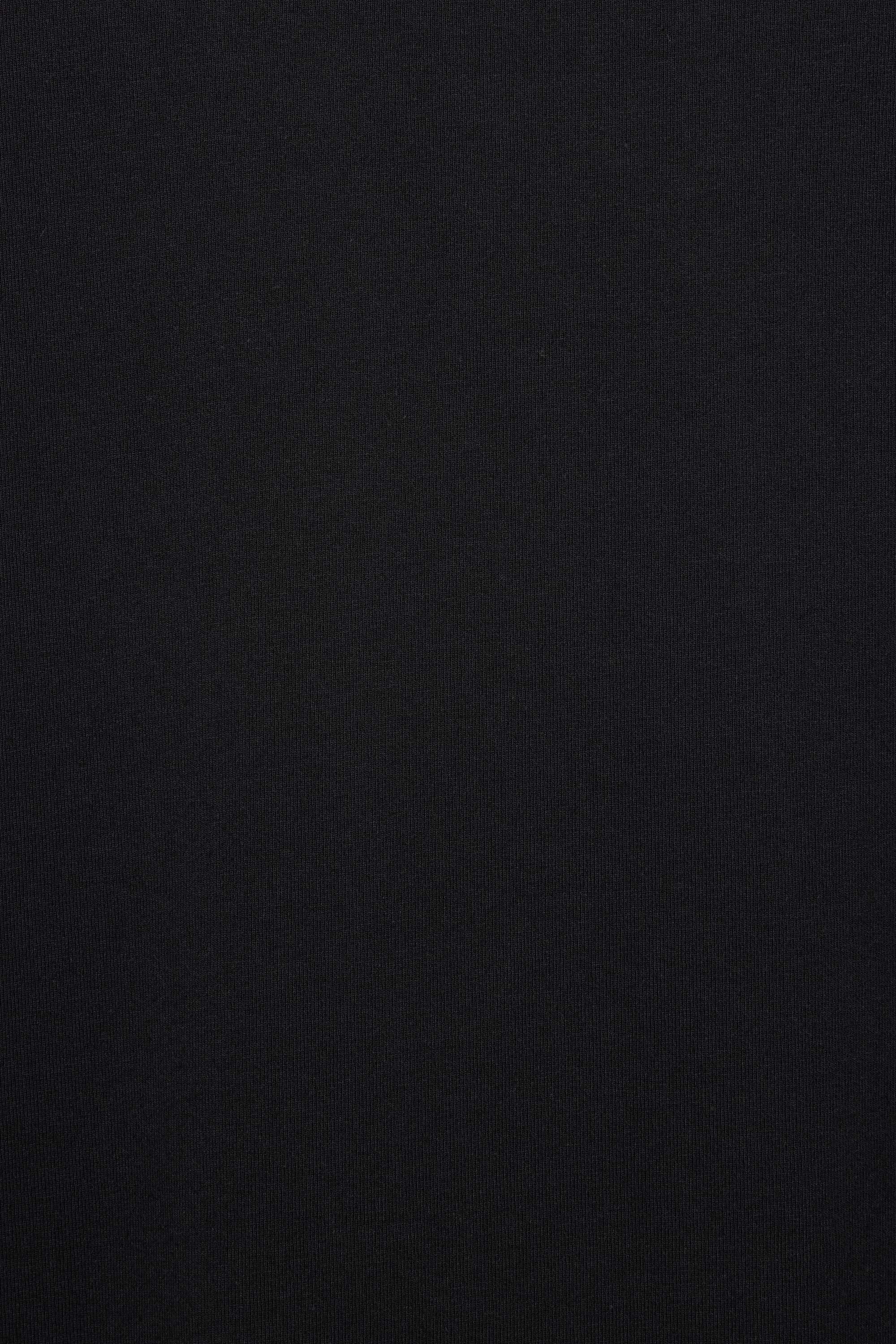 オーガニックコットン30/1引き揃えBD天竺 バスクシャツ, Black