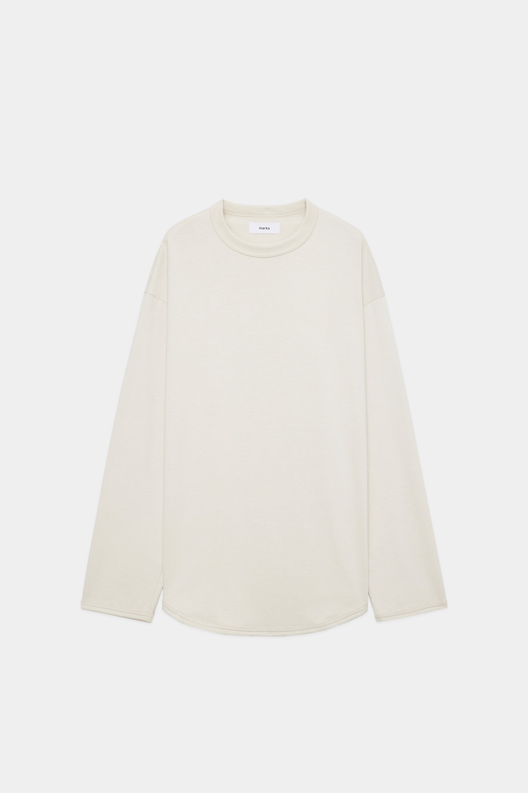 リサイクルスビンオーガニックコットン度詰め天竺 / ベースボールTEE L/S, Off White