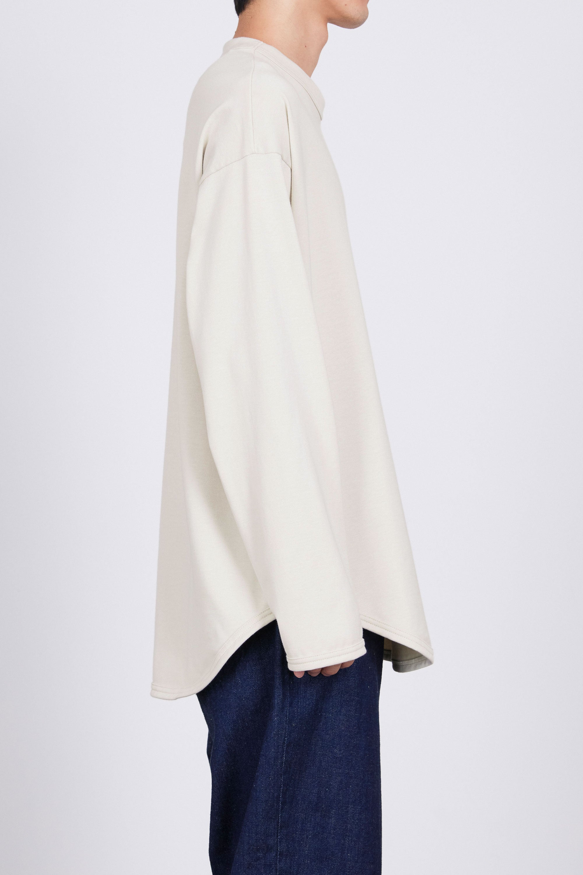 リサイクルスビンオーガニックコットン度詰め天竺 / ベースボールTEE L/S, Off White