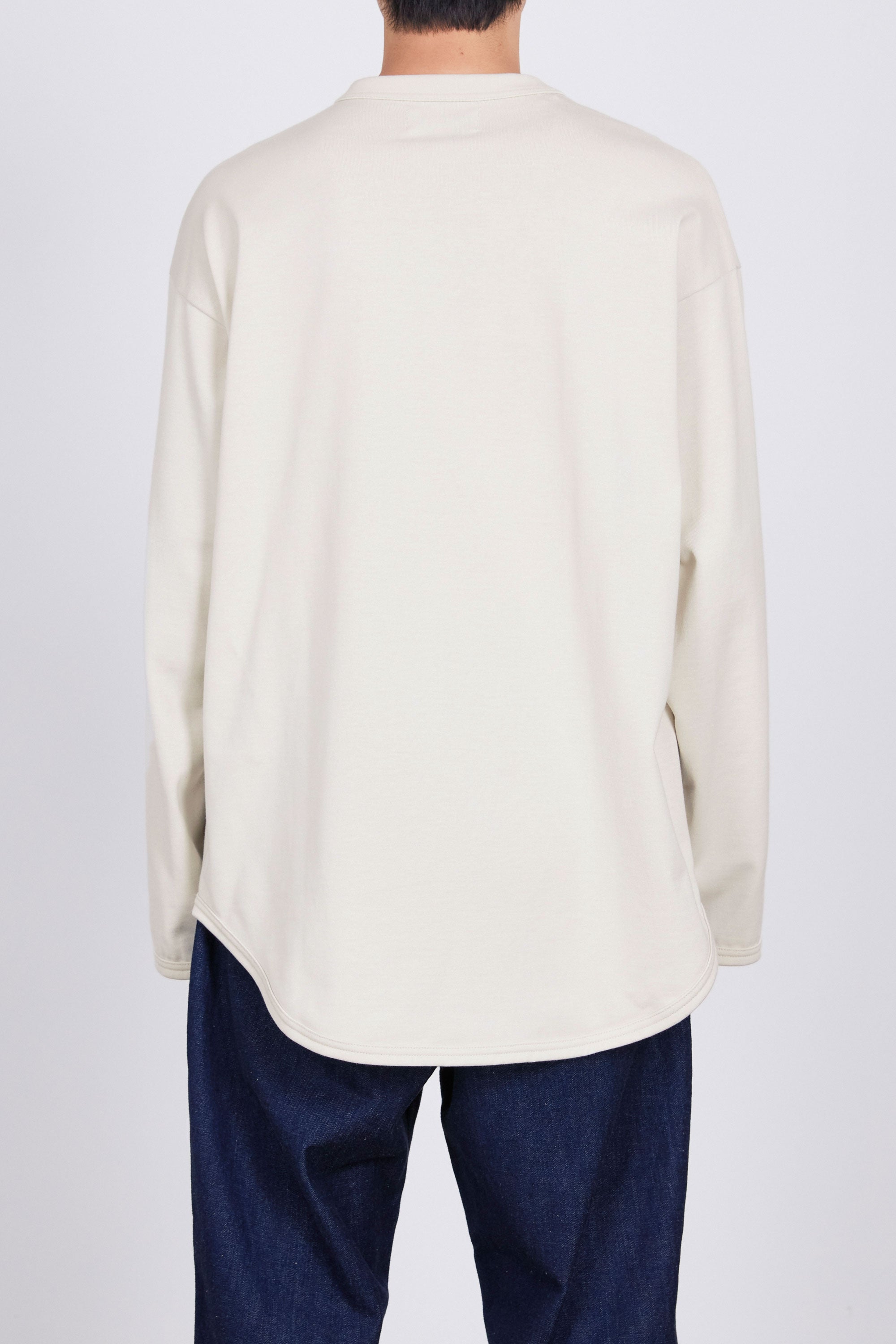 リサイクルスビンオーガニックコットン度詰め天竺 / ベースボールTEE L/S, Off White