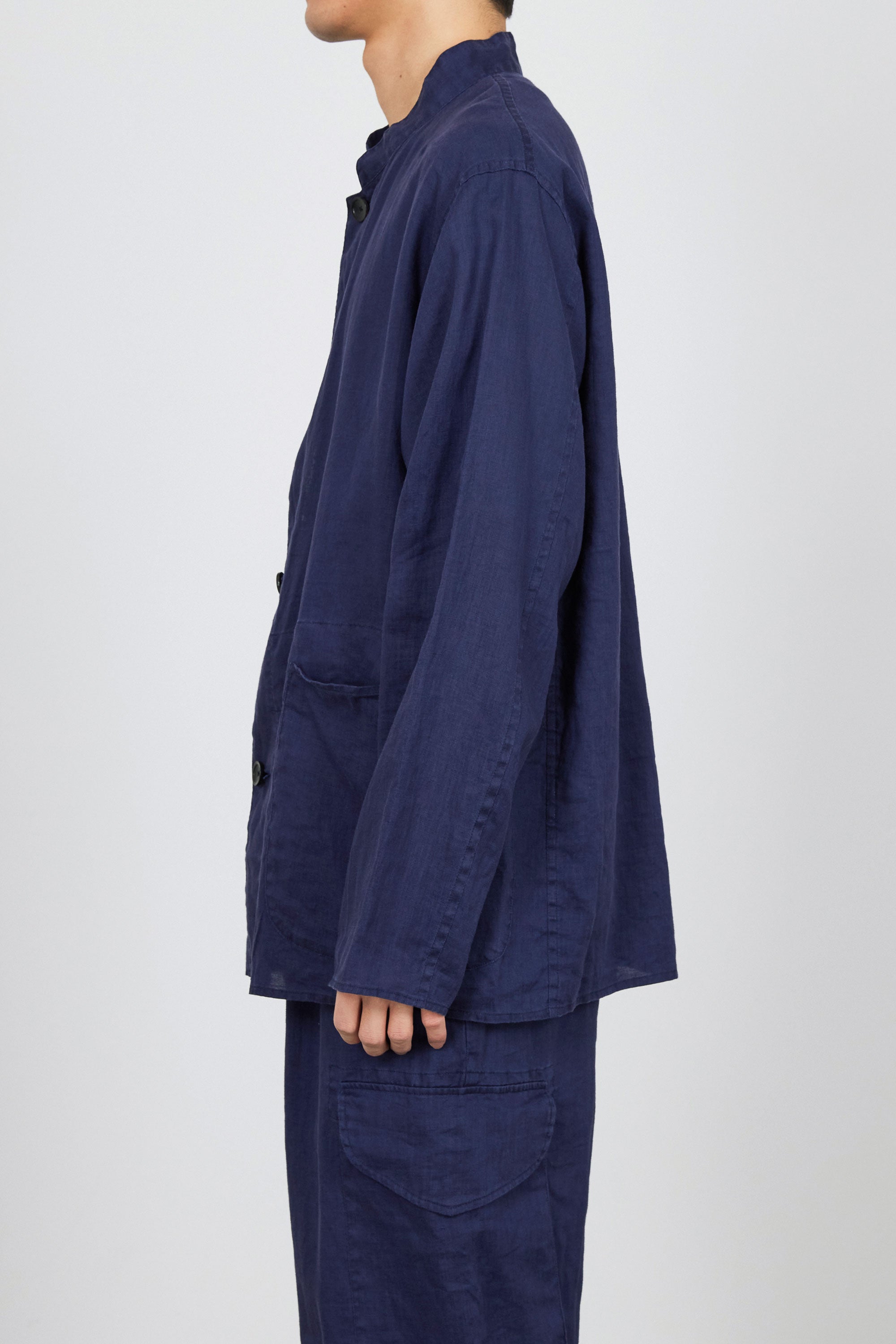 60/- LINEN POPLIN WORK JACKET, Faded Navy