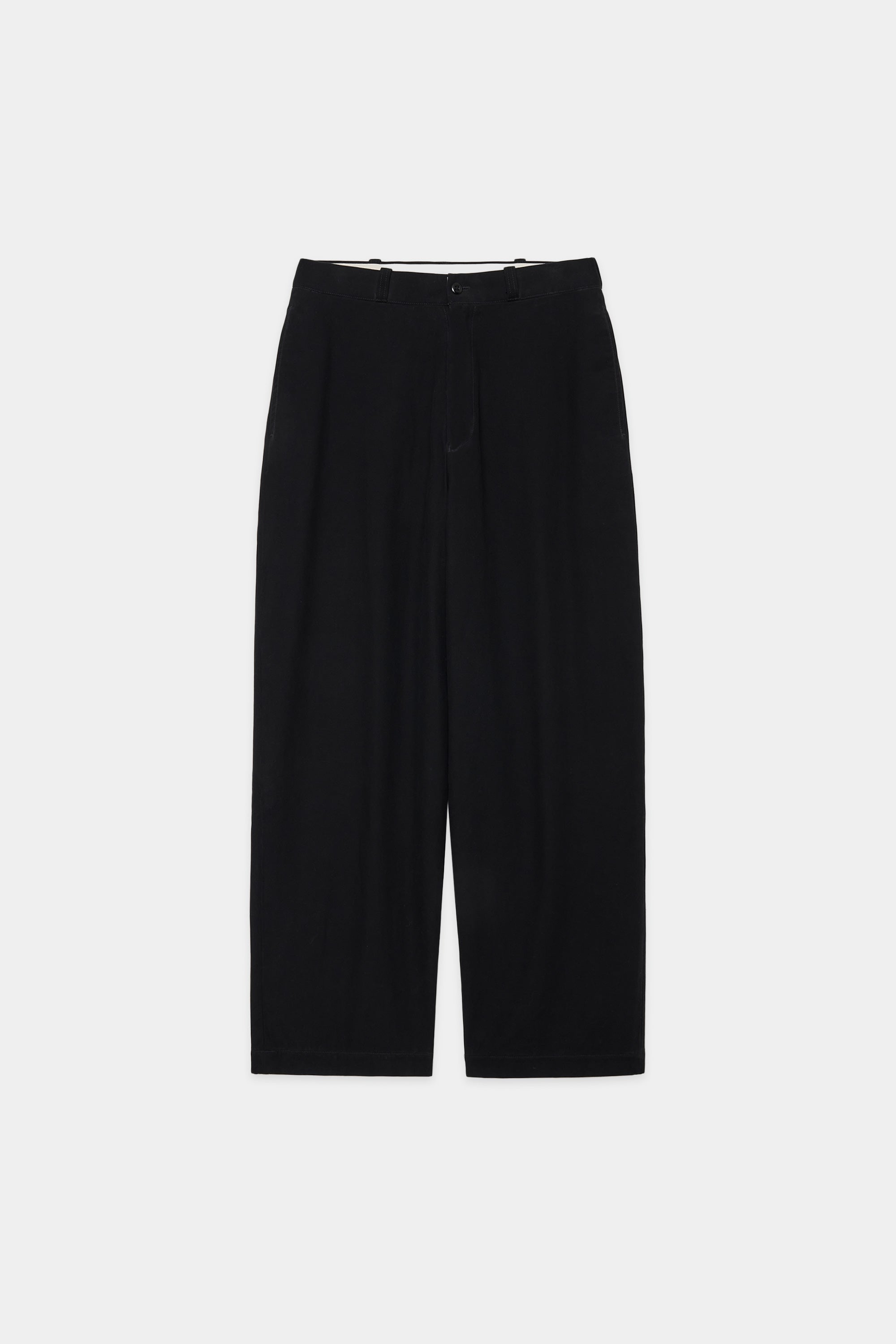 ORGANIC COTTON GABARDINE U.S.ARMY CHINO TROUSERS, Black