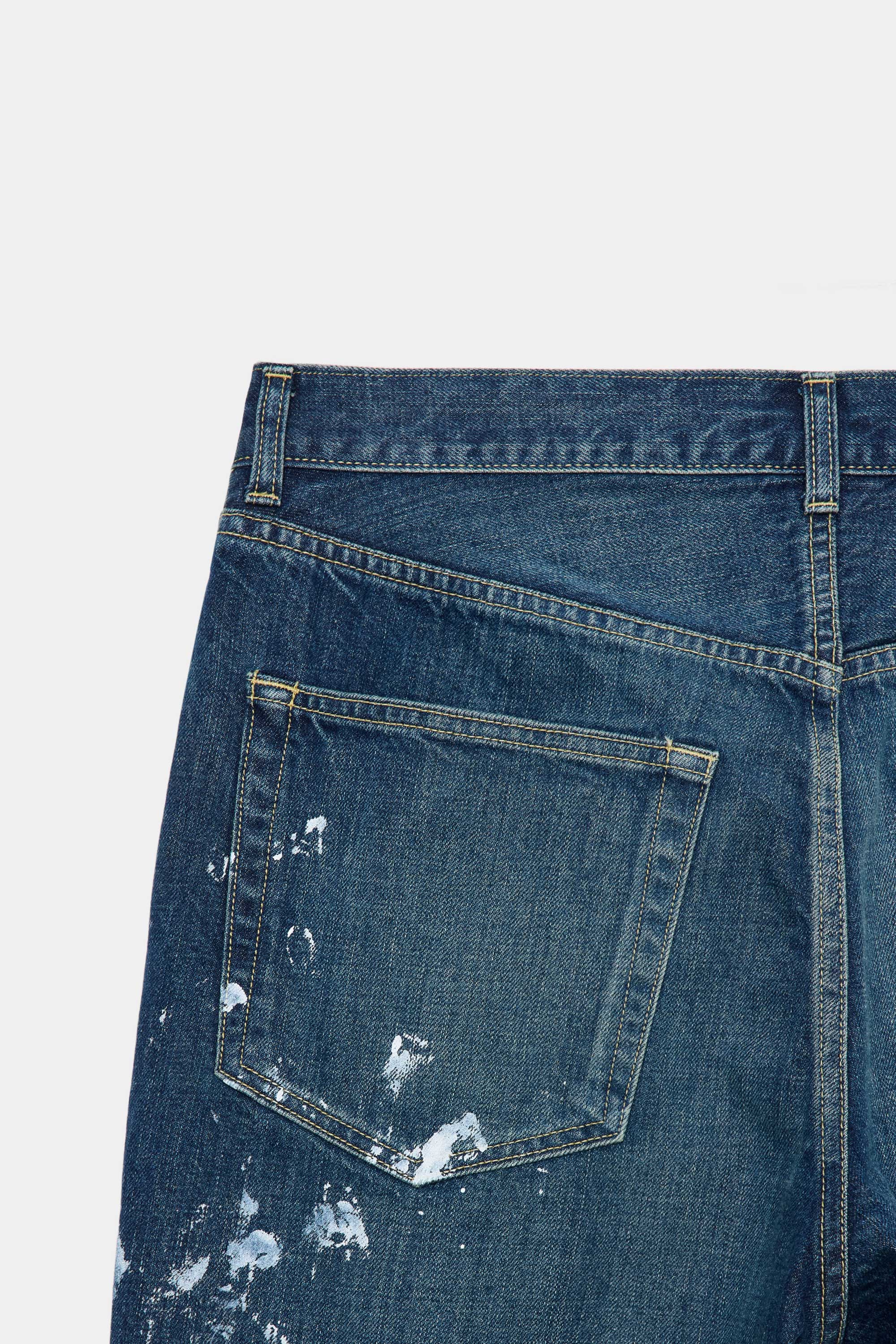 オーガニックコットン12ozデニム / レギュラーフィットジーンズ, Indigo Painted