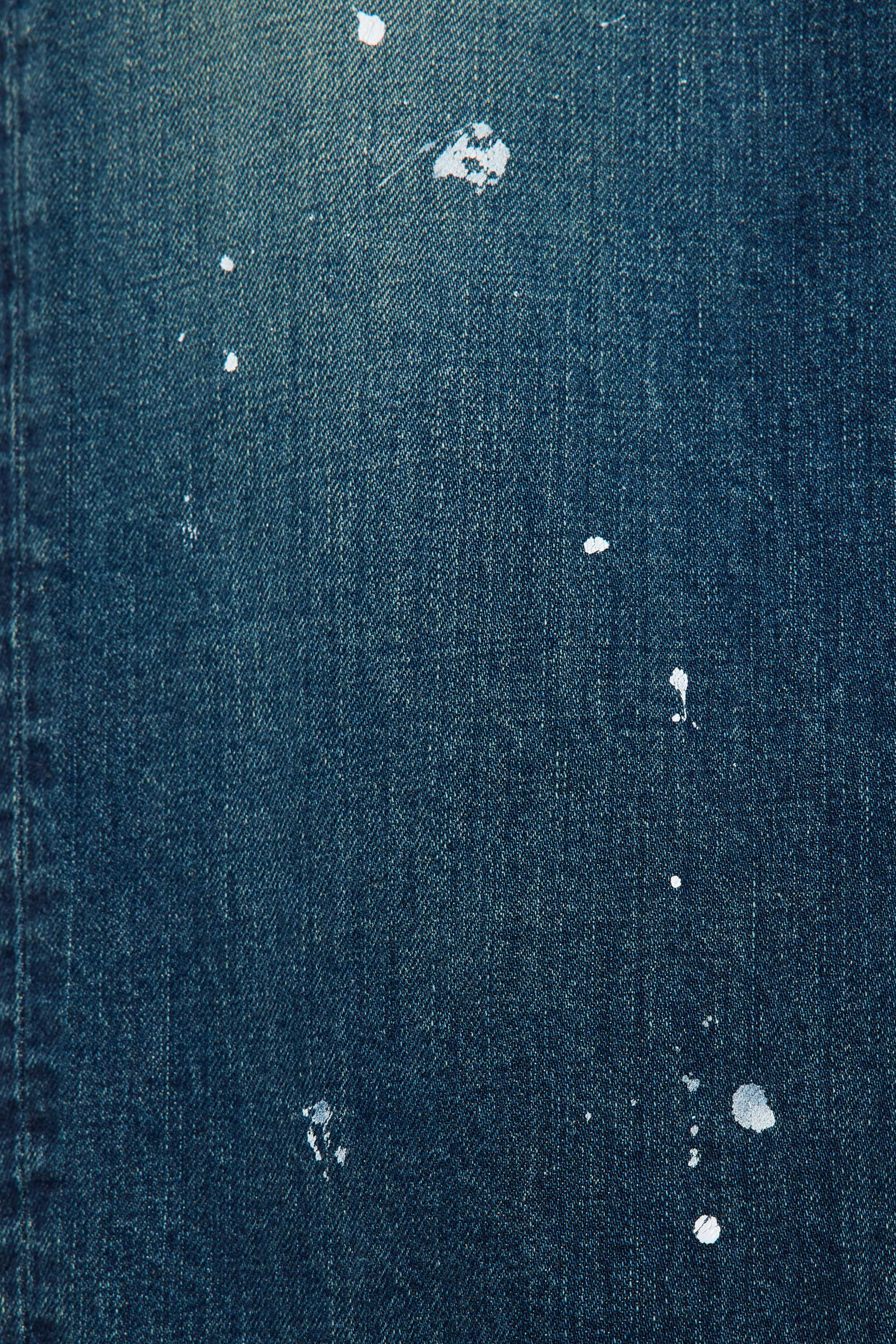 オーガニックコットン12ozデニム / レギュラーフィットジーンズ, Indigo Painted