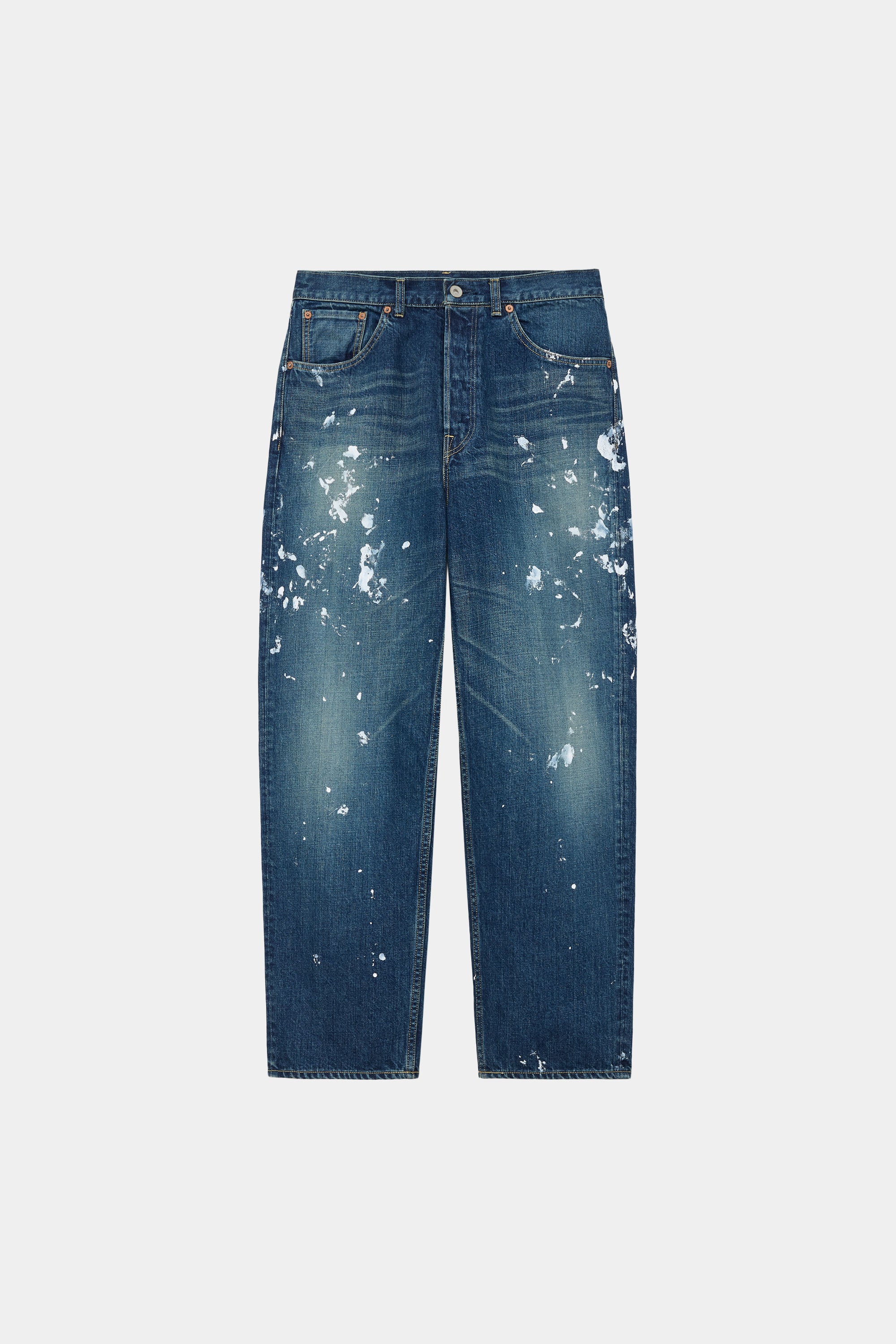 オーガニックコットン12ozデニム / レギュラーフィットジーンズ, Indigo Painted